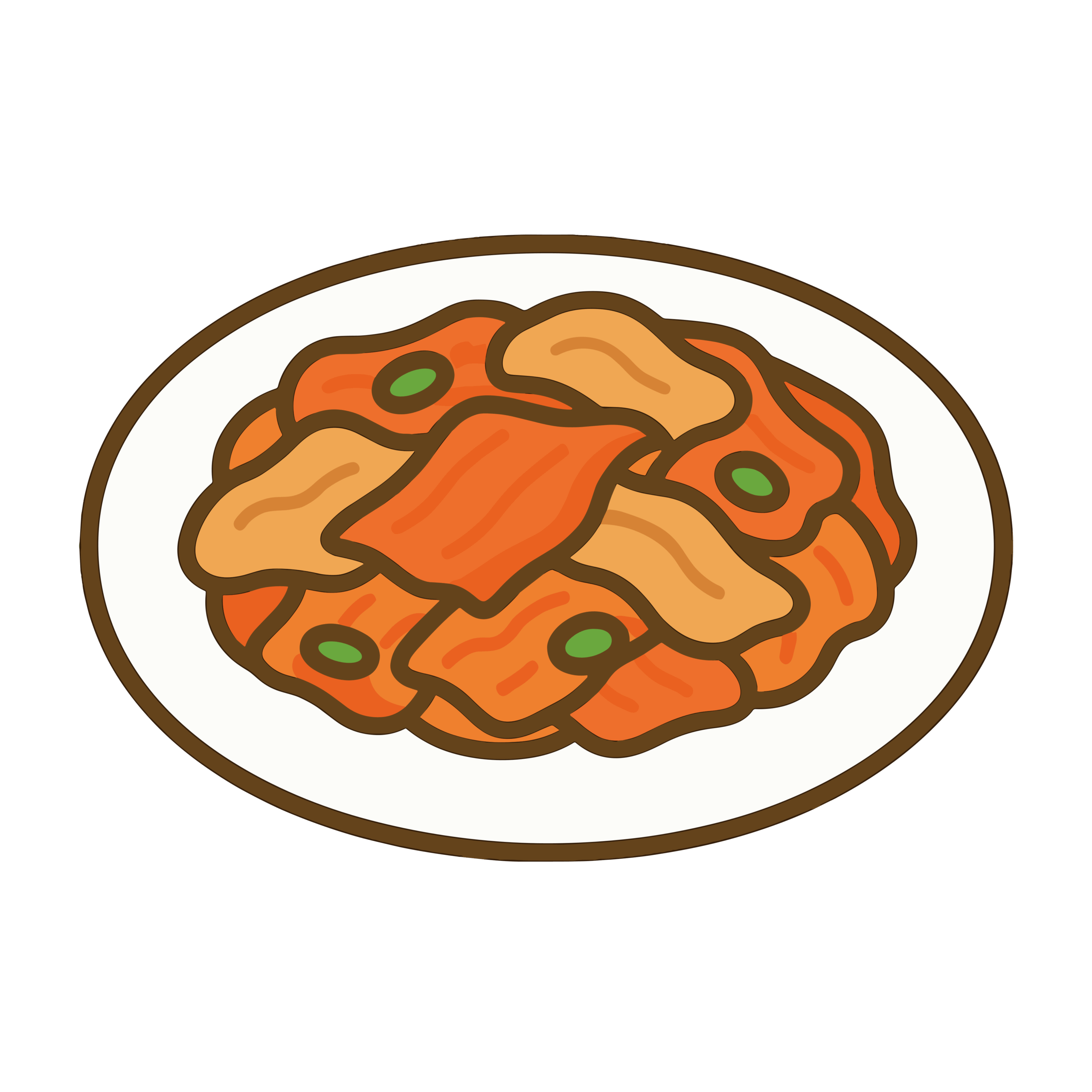 おいしそうな豚キムチのイラスト