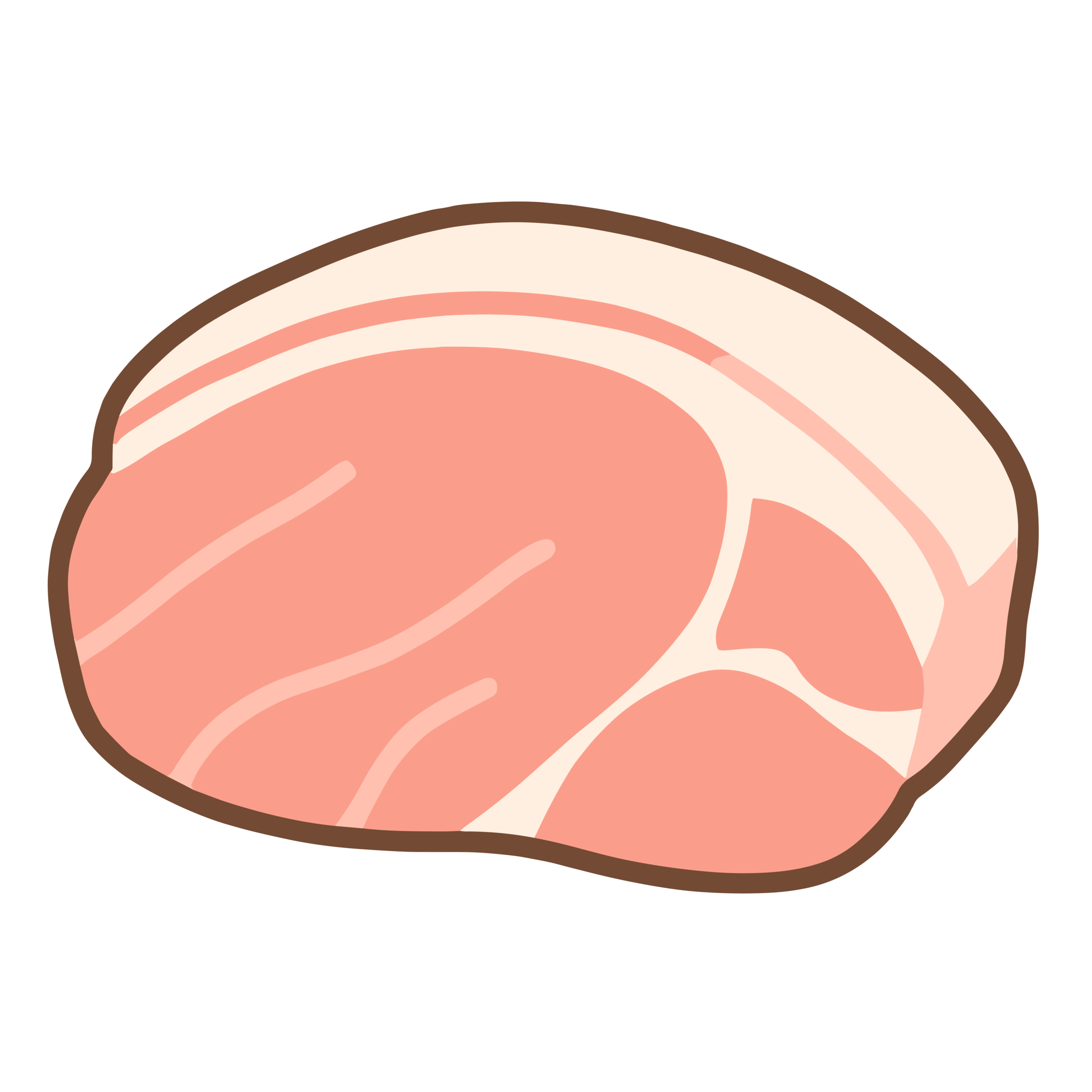 シンプルでかわいい豚肉のイラスト