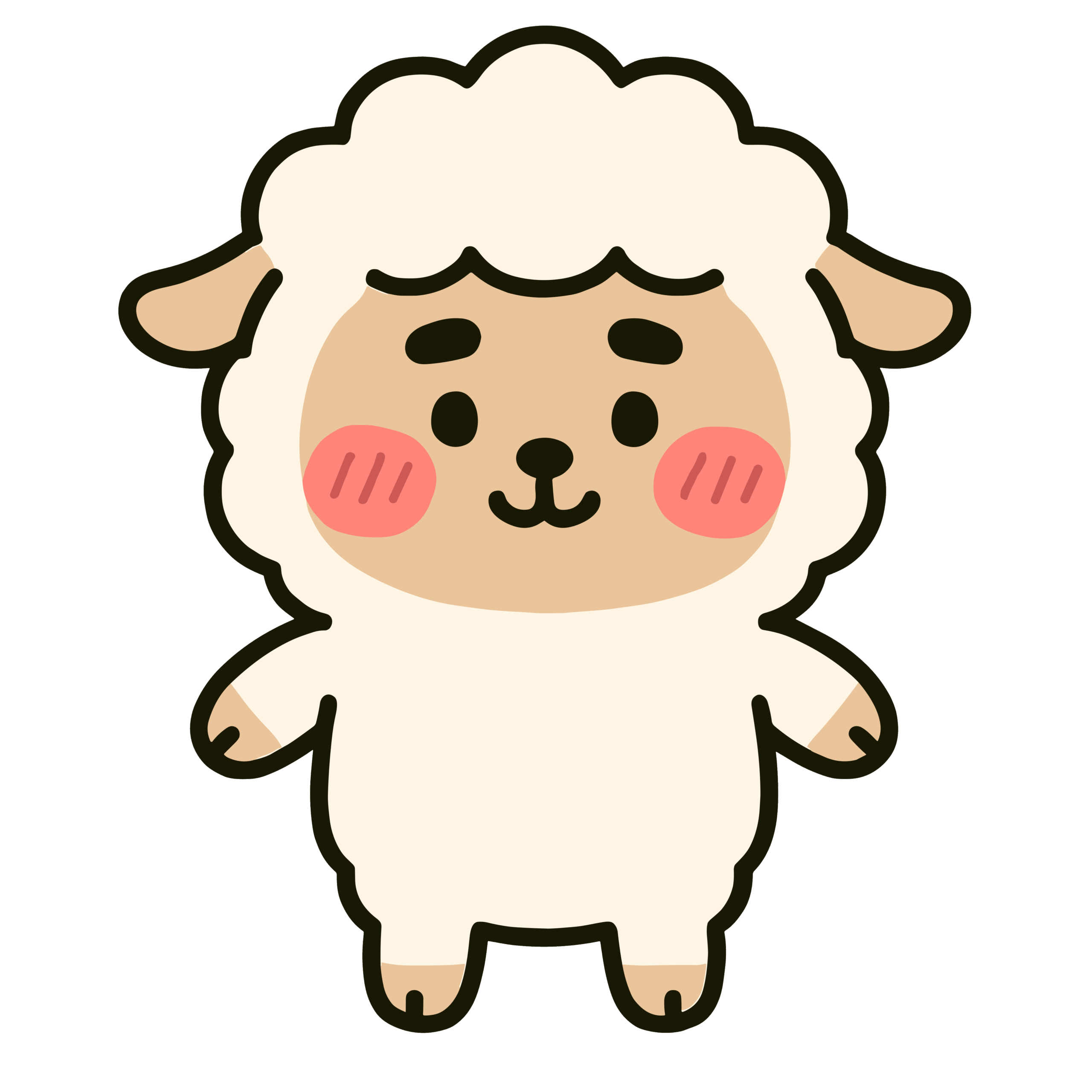 かわいいひつじイラスト 背景透過で保育園や壁面に使える無料アイコン素材ダウンロード