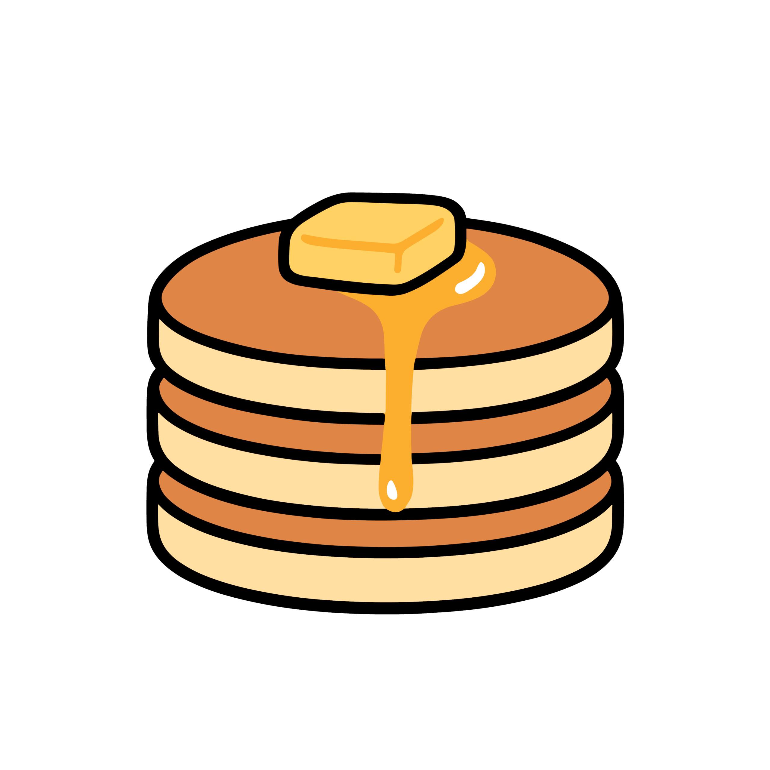 背景透過のゆるいホットケーキのかわいいアイコン 無料で簡単に使えるイラスト素材ダウンロード