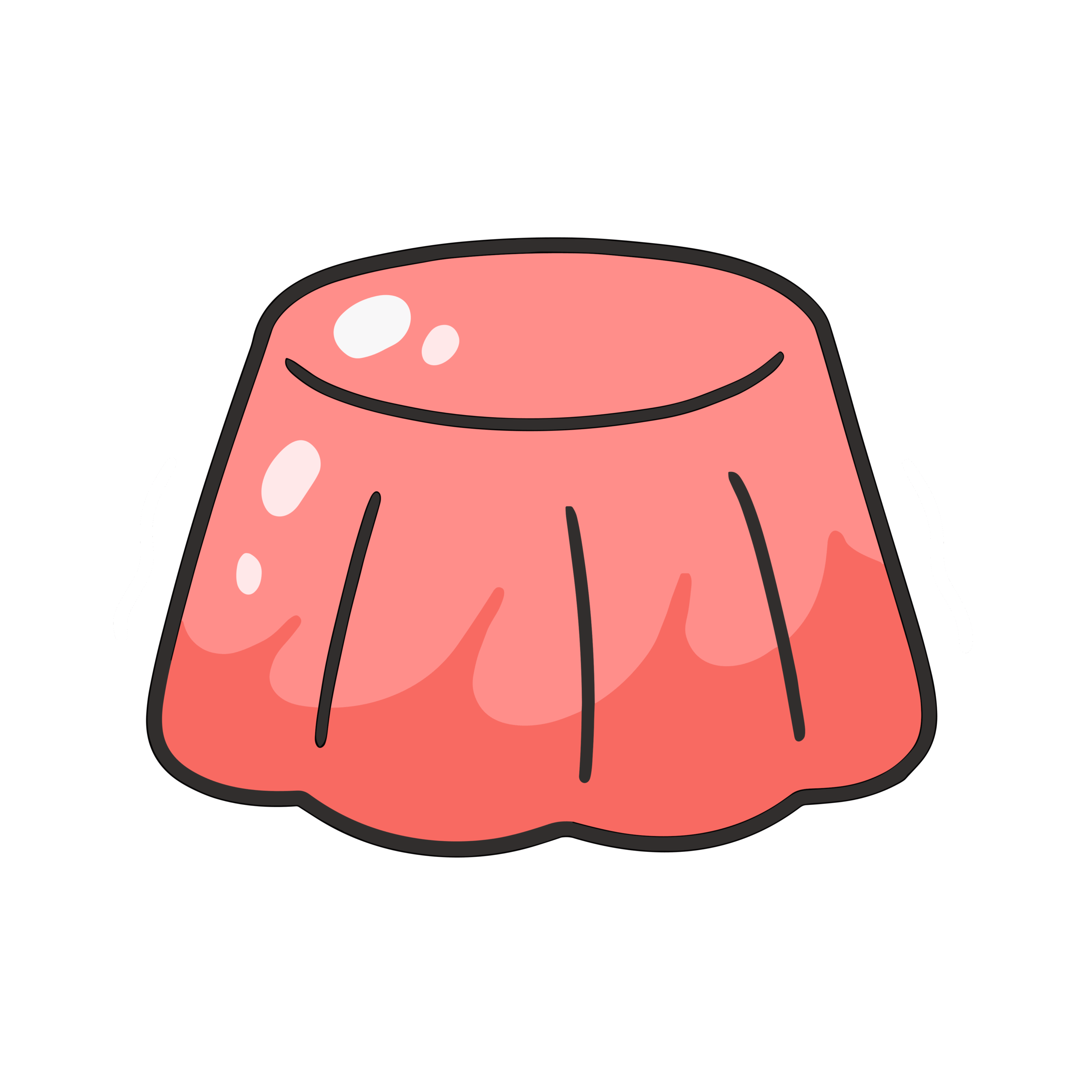 ゆるいゼリーのかわいいイラストアイコン 簡単で無料素材 ダウンロード可能です