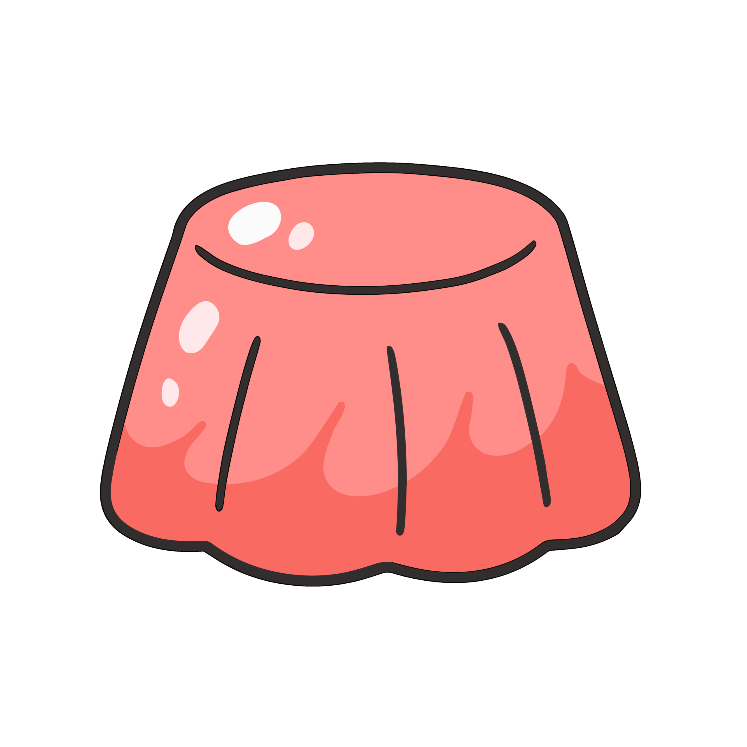 背景透過のゆるいゼリーのかわいいアイコン 無料で簡単に使えるイラスト素材ダウンロード