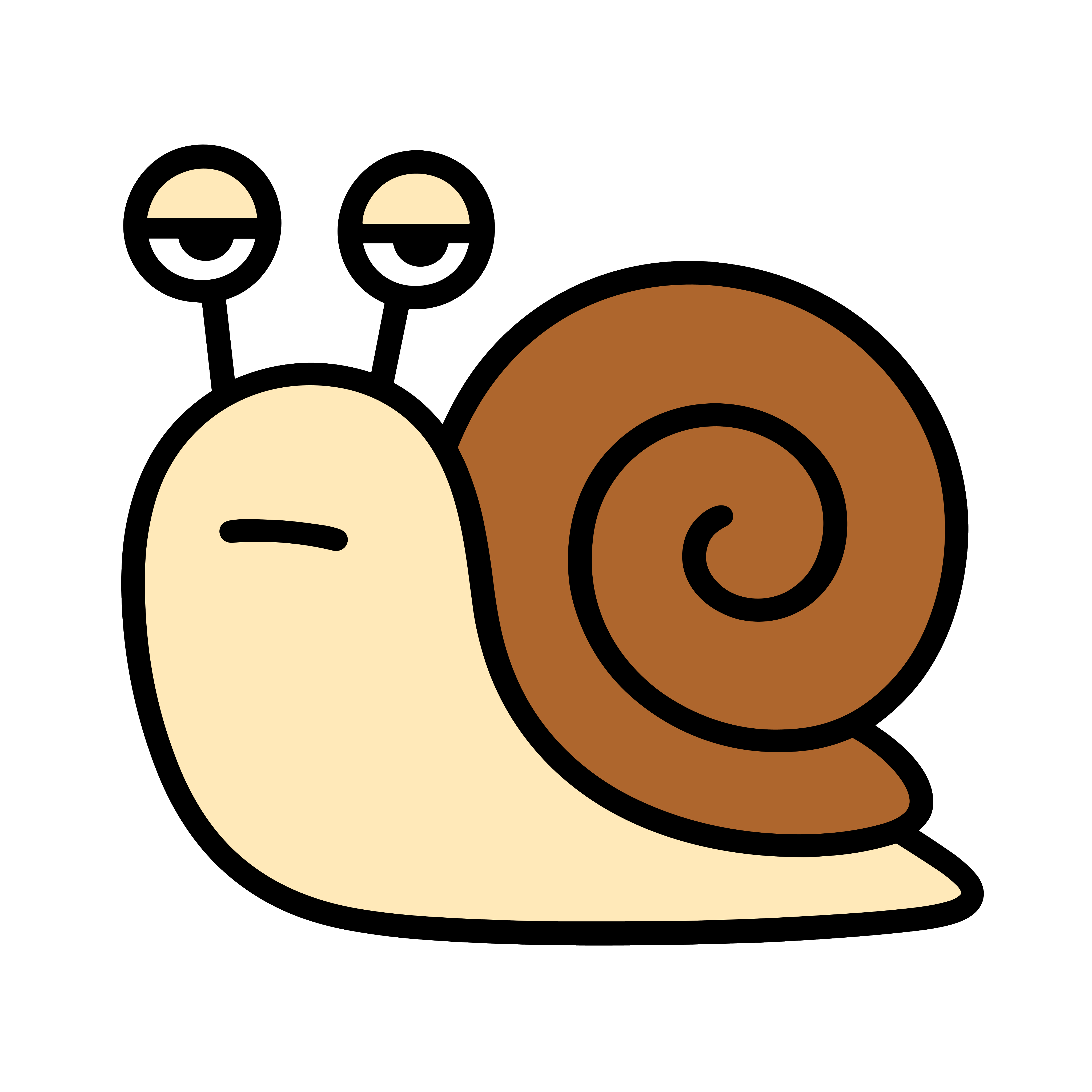 カタツムリのイラスト無料ダウンロード（カラー）