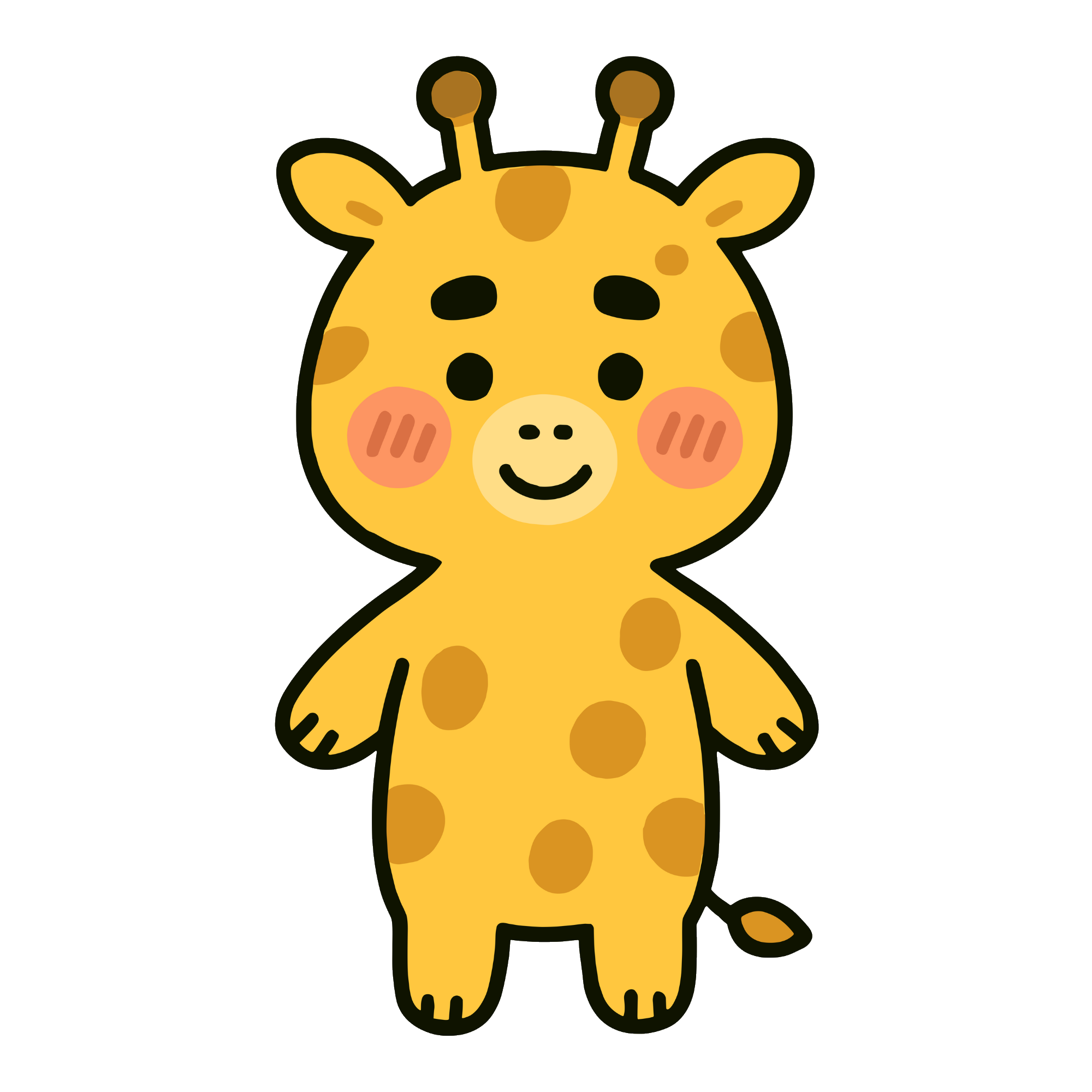 かわいいきりんイラスト 保育園や壁面に使える無料アイコン素材ダウンロード