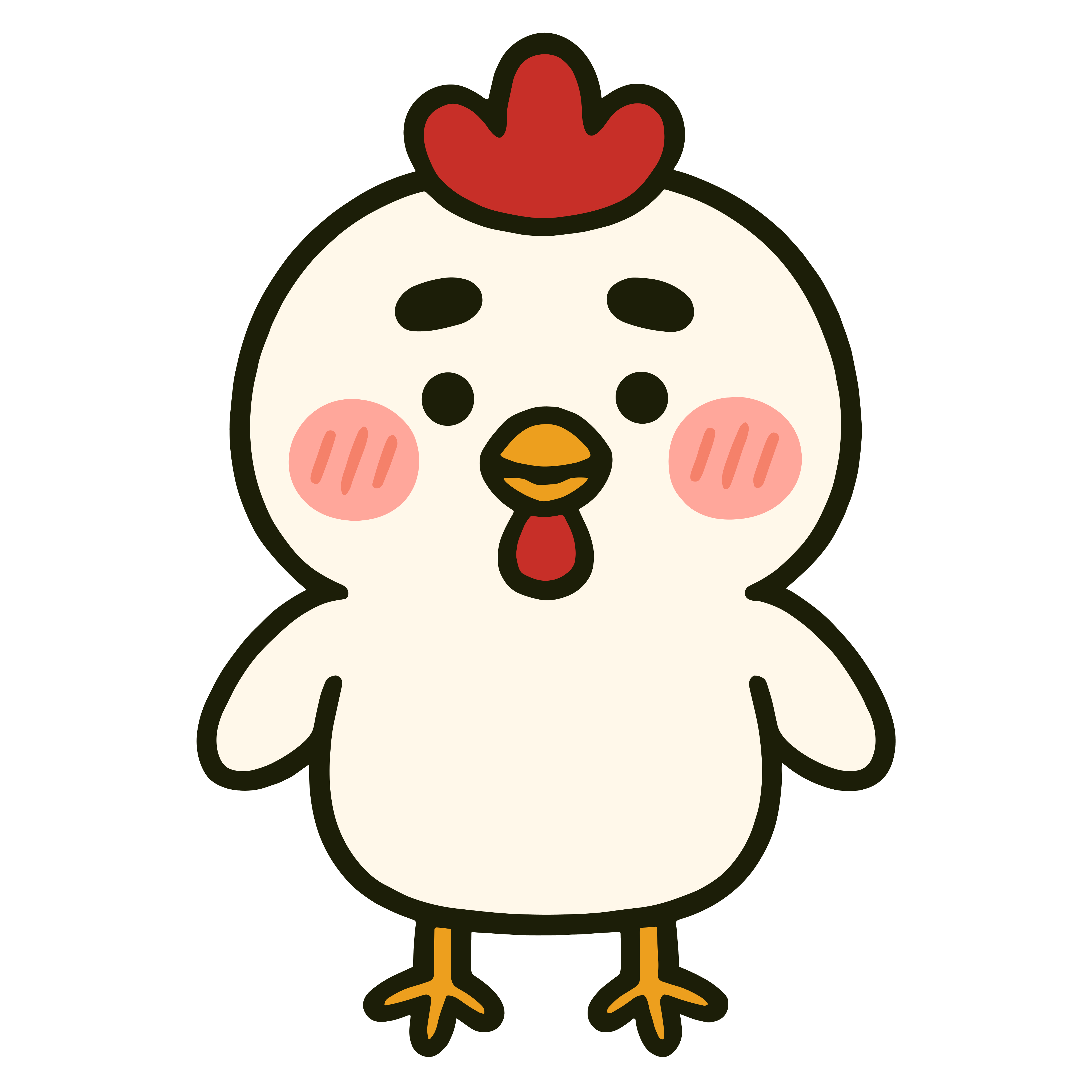 かわいいニワトリのイラスト無料ダウンロード（カラー）