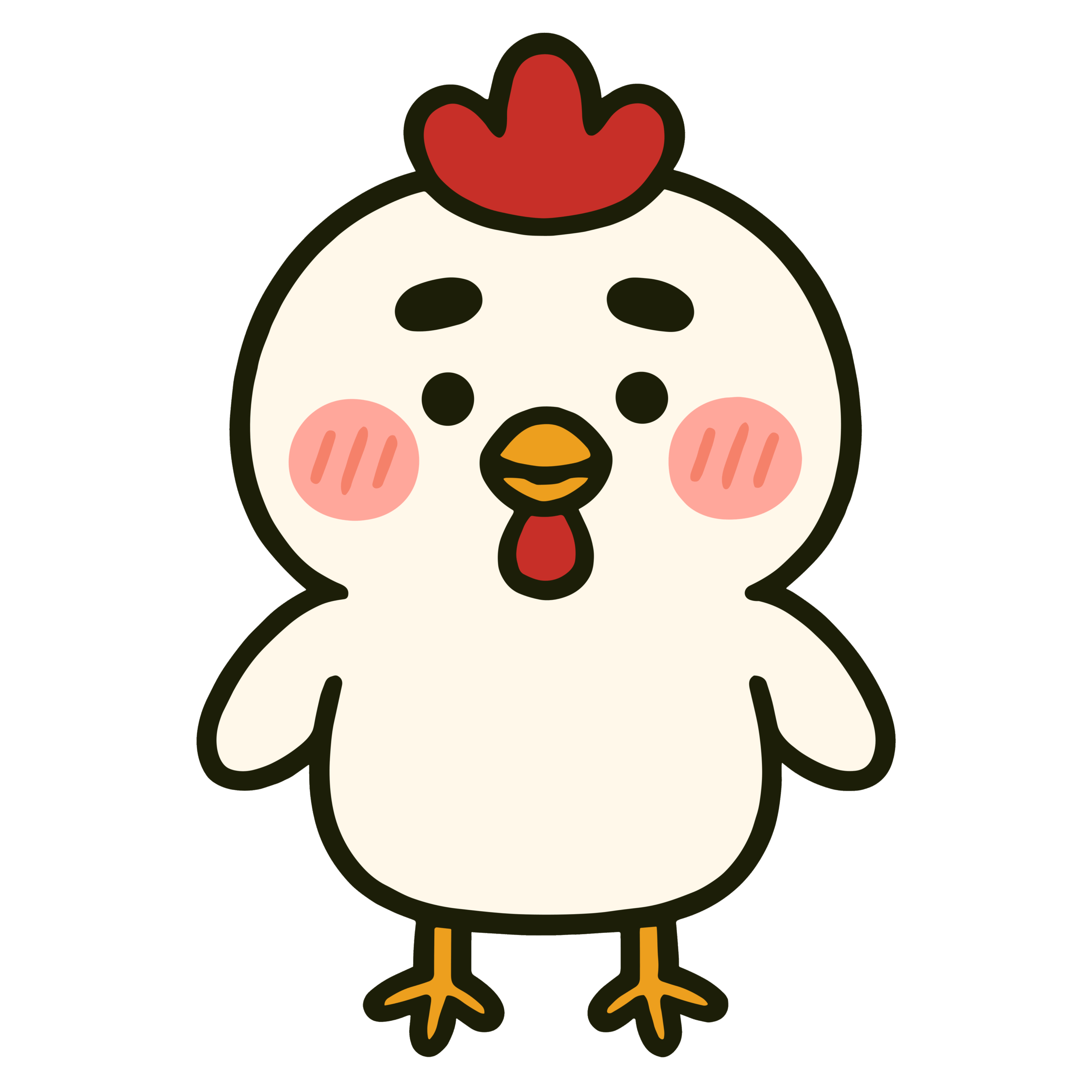 かわいいにわとりイラスト 背景透過で保育園や壁面に使える無料アイコン素材ダウンロード