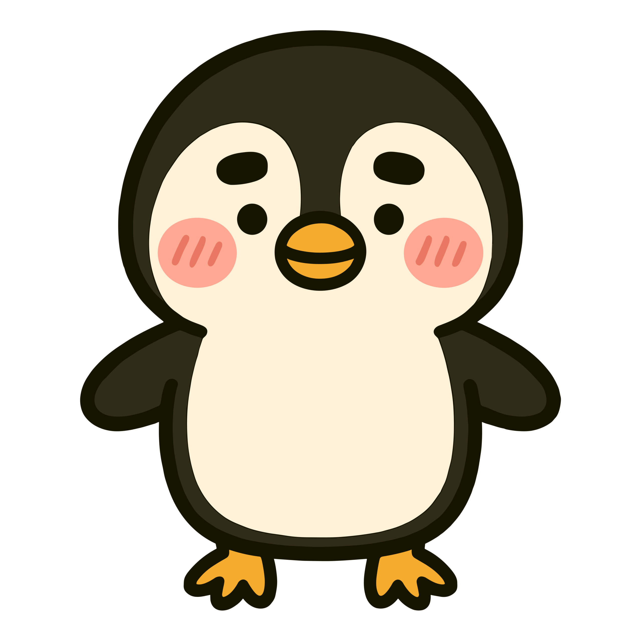保育園で使えるゆるいタッチのかわいいペンギン 無料アイコン素材ダウンロード