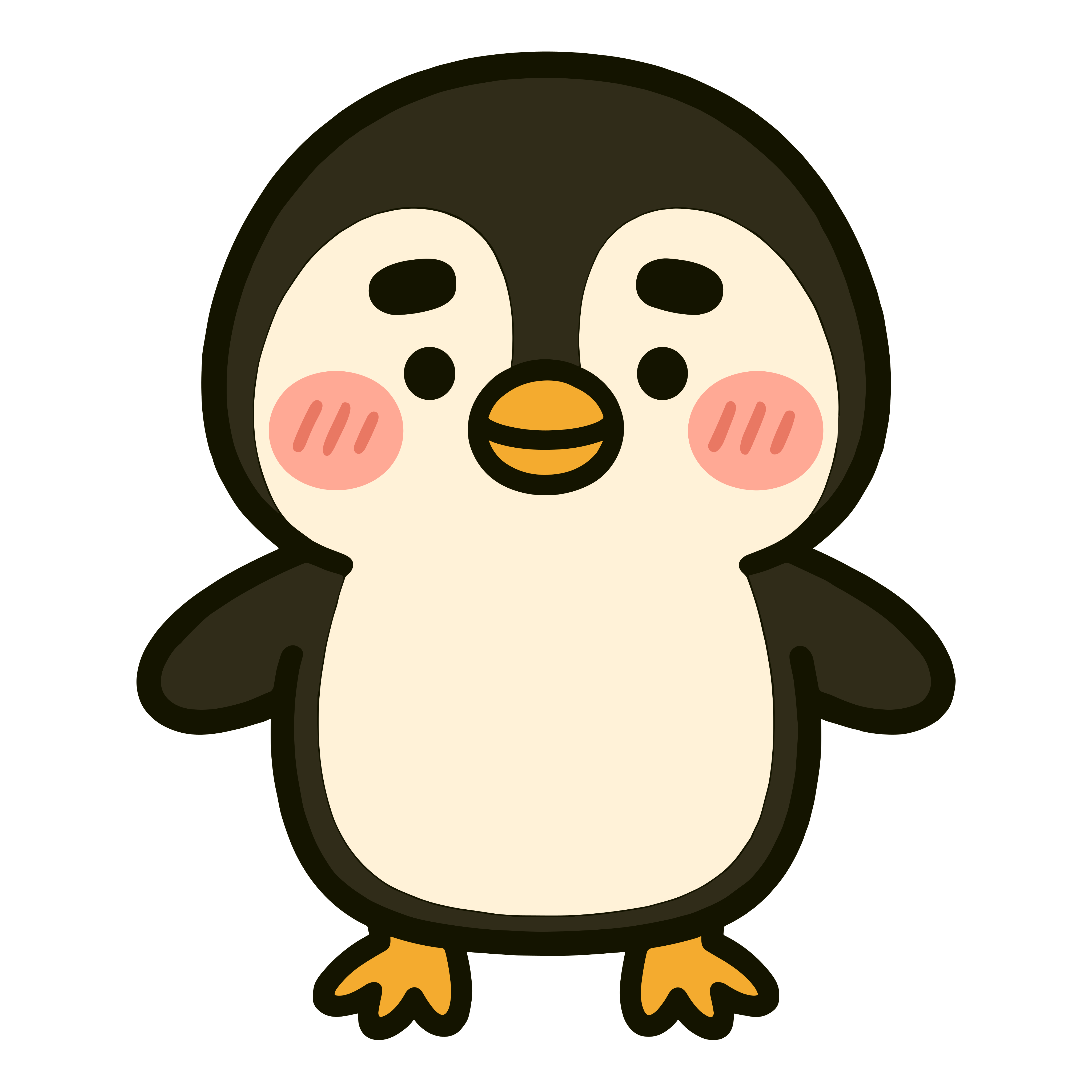 かわいいペンギンのイラスト無料ダウンロード（カラー）