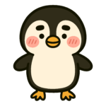 背景透過の立ちポーズゆるいペンギン 簡単かわいい無料素材アイコンダウンロード