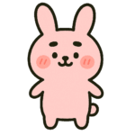 ゆるいピンクうさぎのかわいいキャラクターアイコン 簡単に使える無料素材ダウンロード