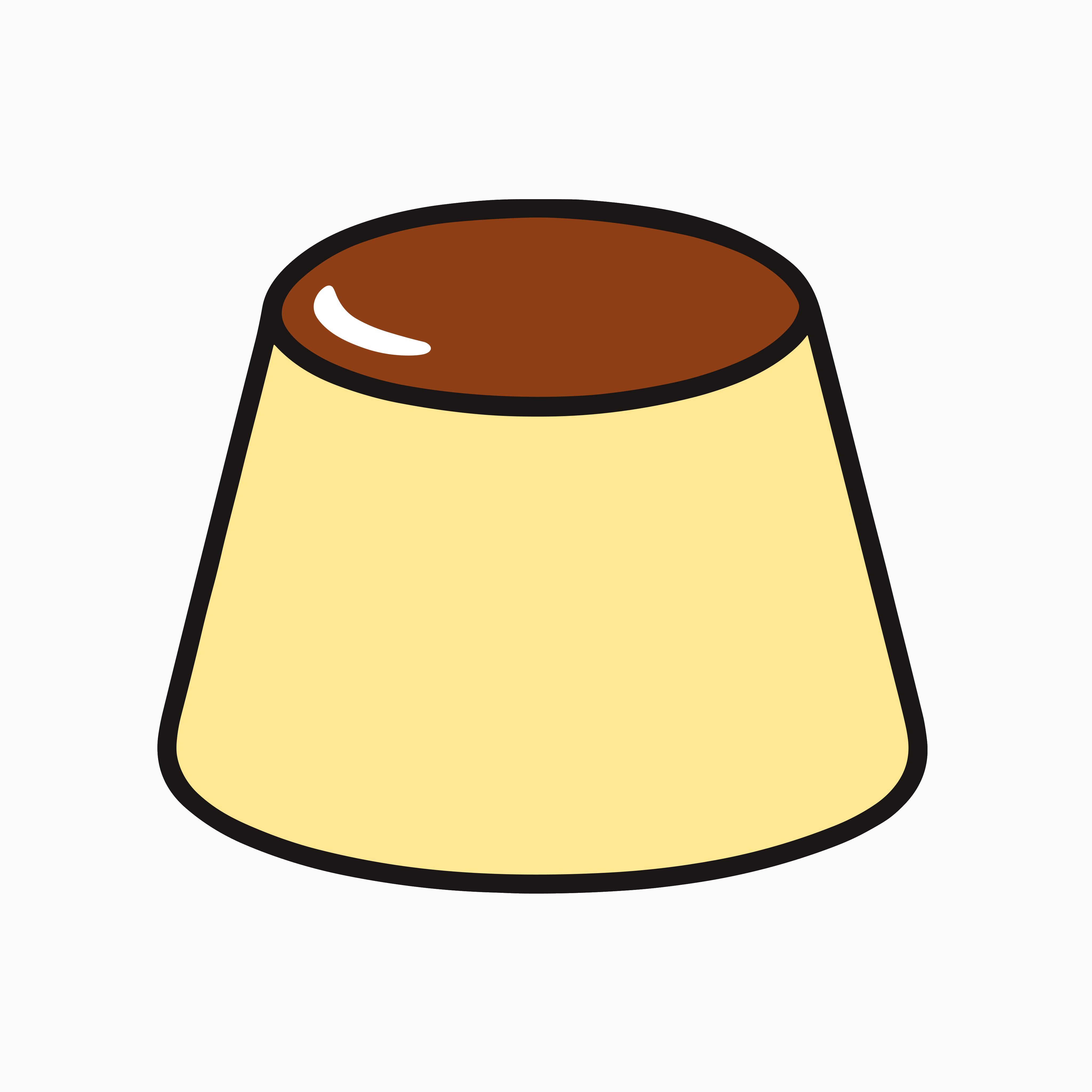 プリン（お皿）のイラスト無料ダウンロード（カラー）