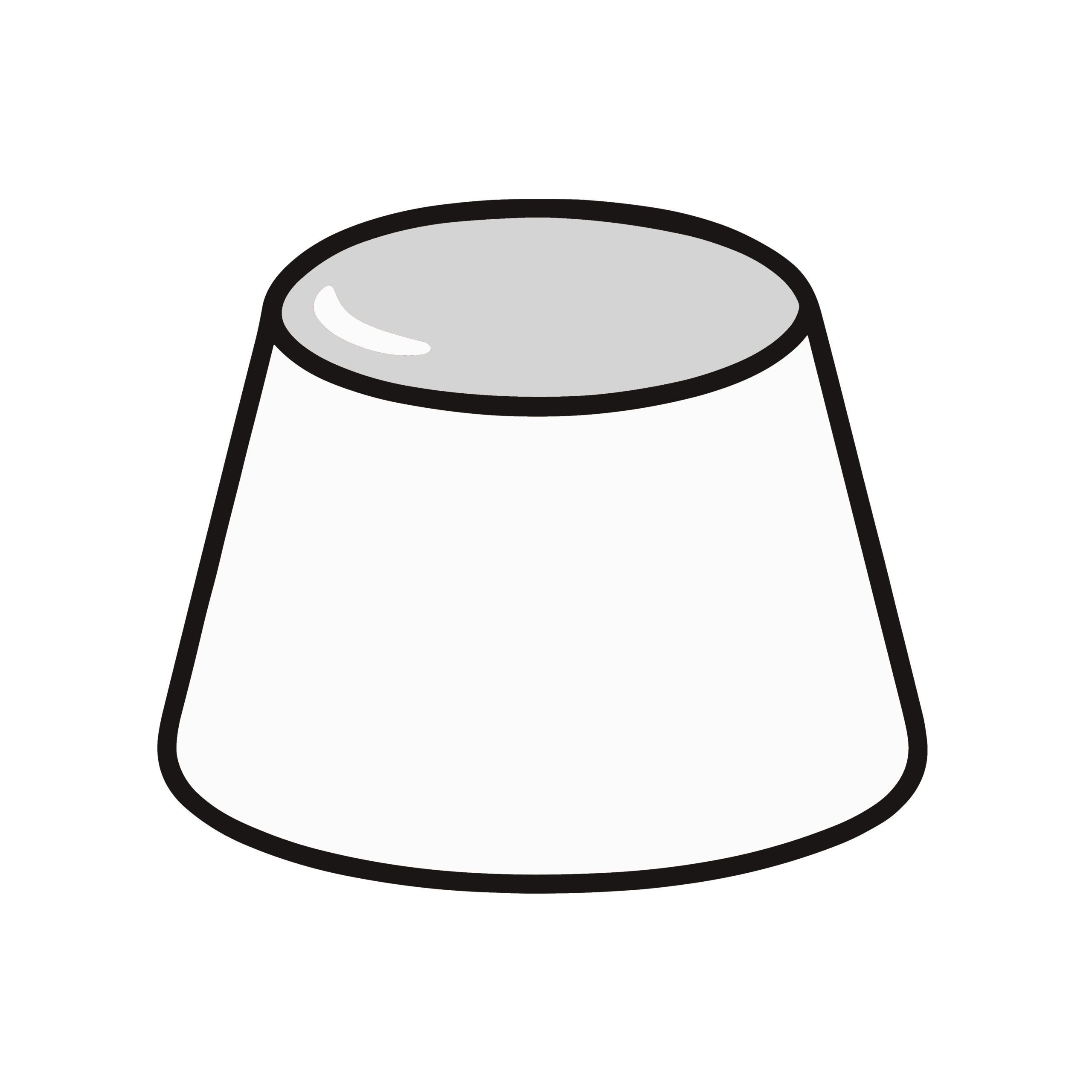 白黒(モノクロ)のゆるいプリンのかわいいアイコン 無料で簡単にダウンロードできる素材
