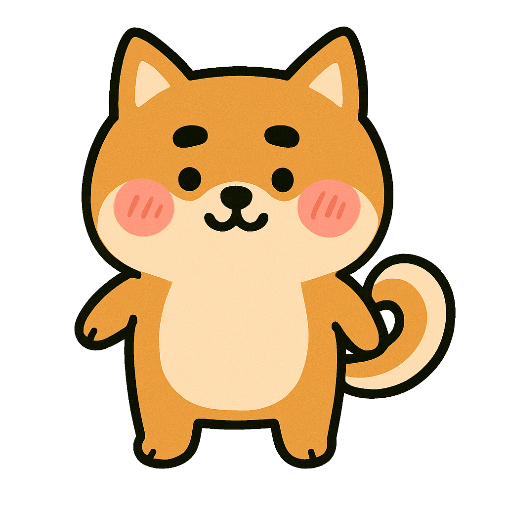 かわいい柴犬のイラスト素材です。簡単に使える無料アイコンとしてダウンロード可能です。保育向けにぴったりです。