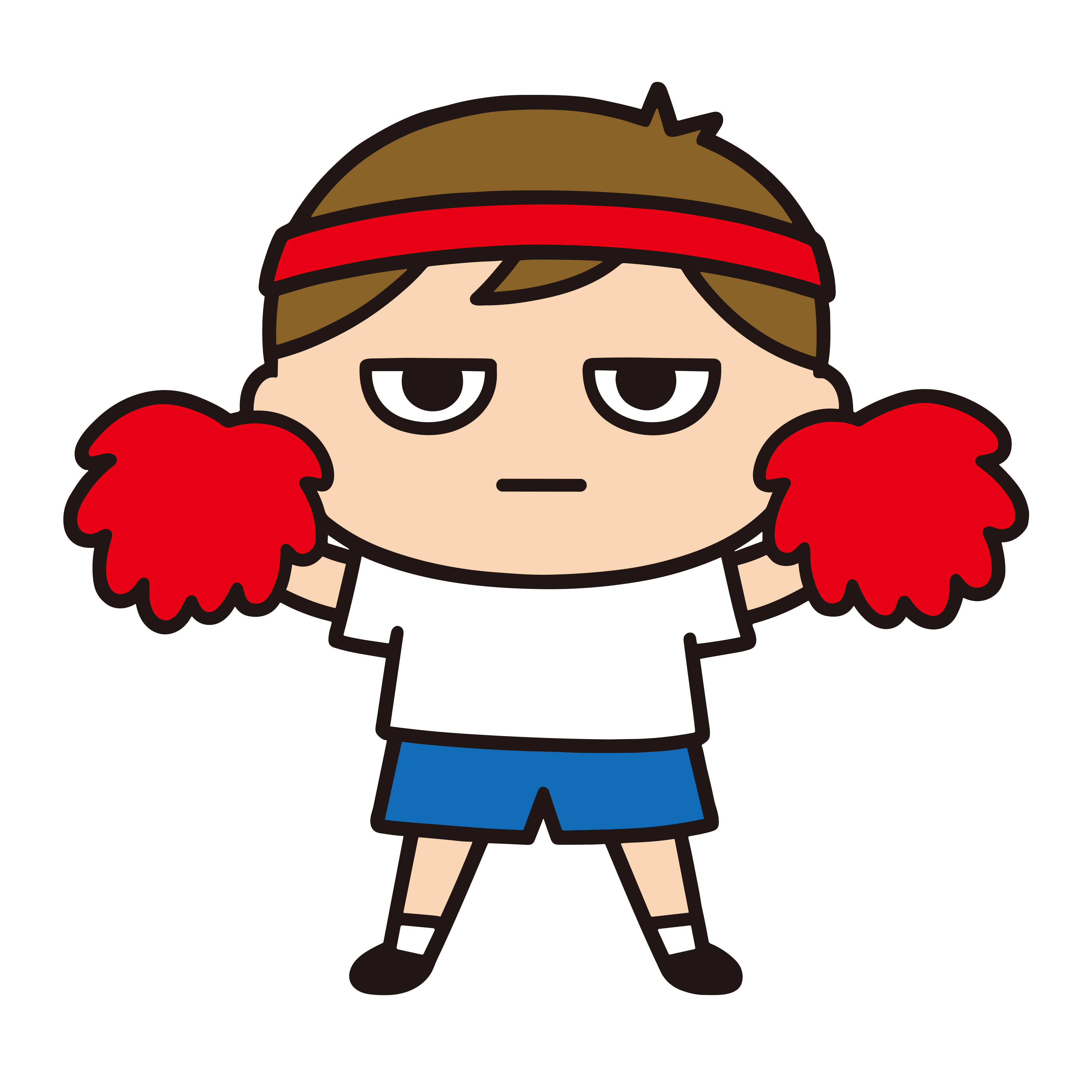ボンボン男の子のイラスト無料ダウンロード（カラー）