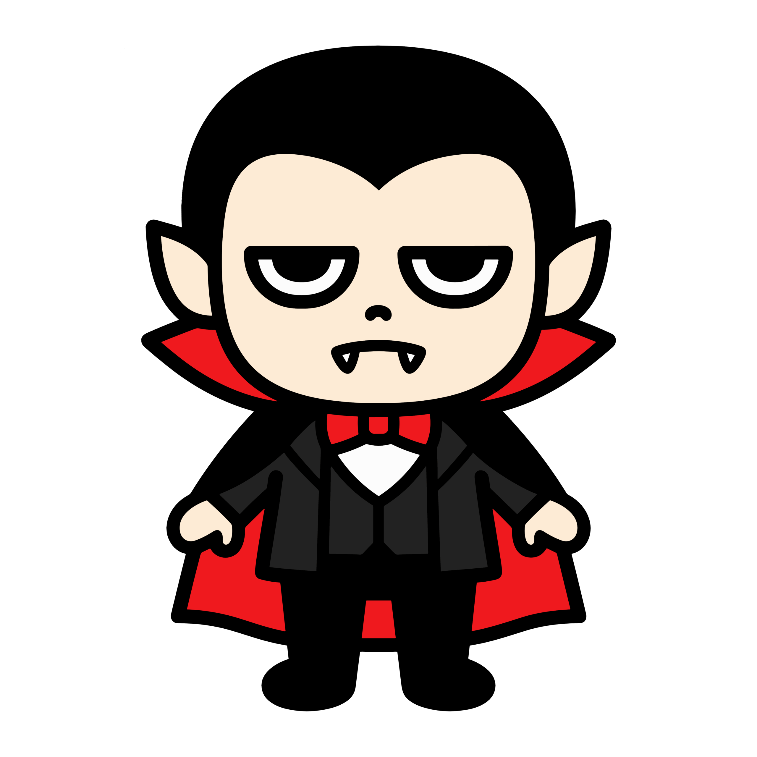 ハロウィン向けのかわいいドラキュラ風イラストアイコン素材を無料で簡単にダウンロード可能