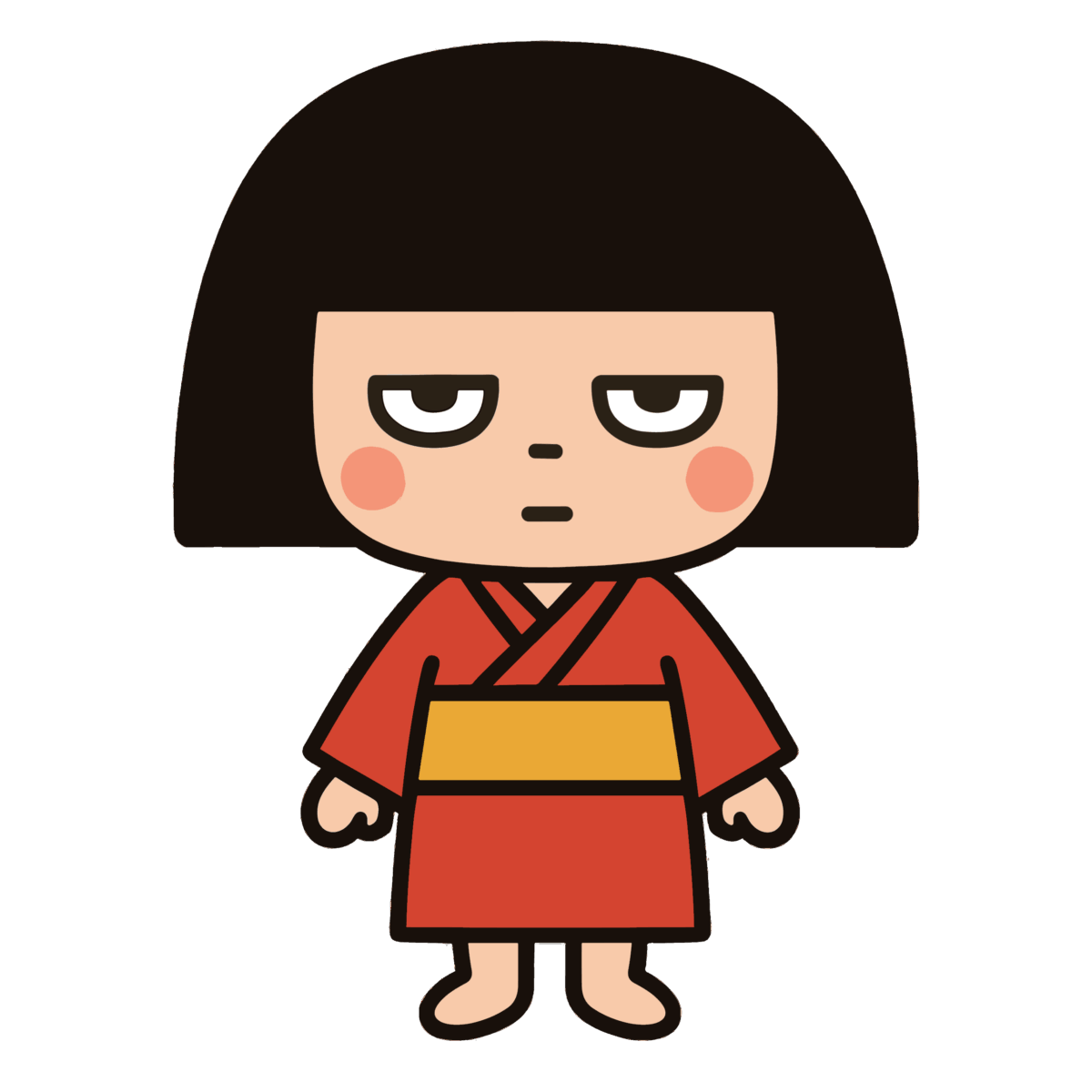ゆるかわいい『座敷童子の妖怪』イラスト