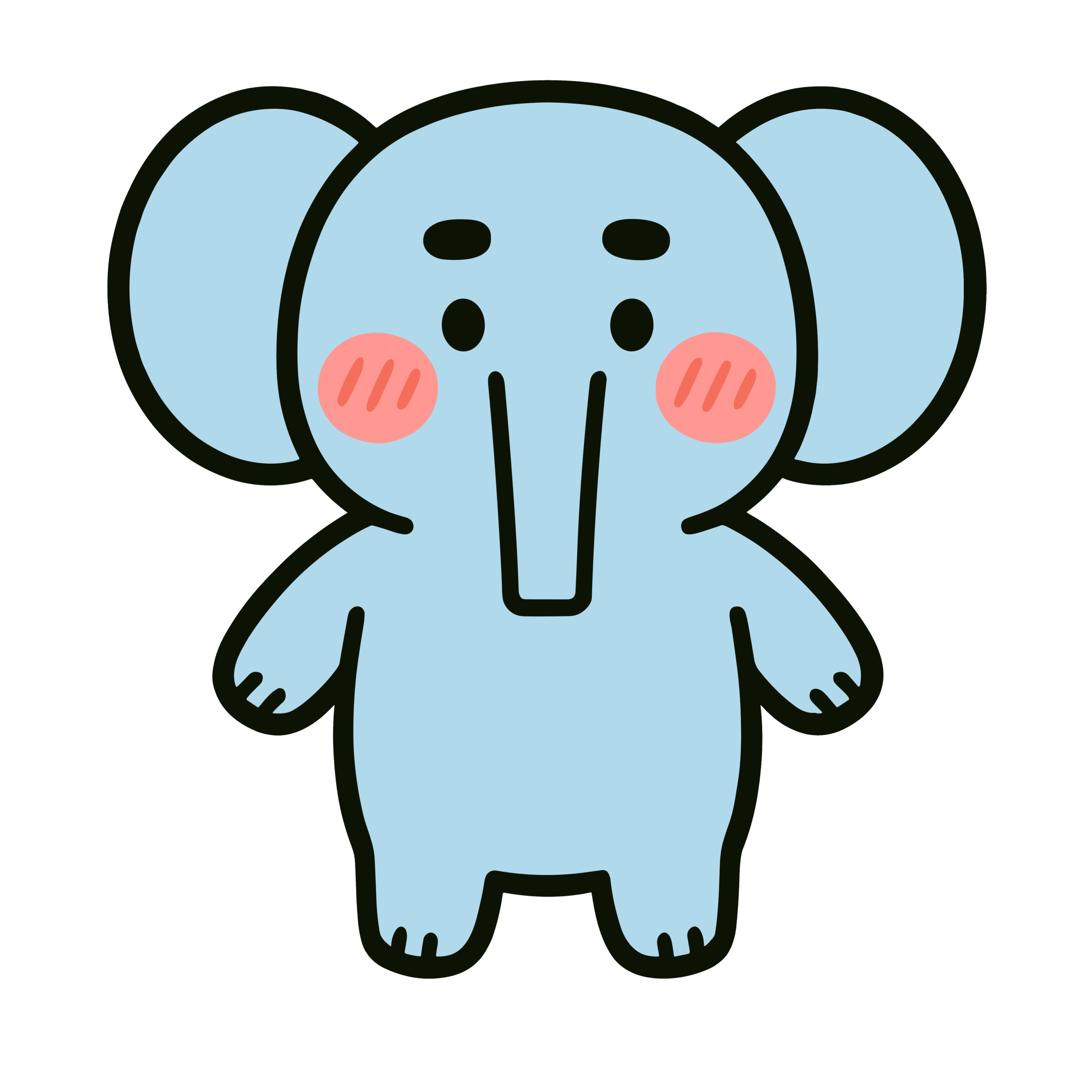 かわいいぞうイラスト 保育園や壁面に使える無料アイコン素材ダウンロード