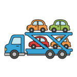 かわいいキャリアカーのイラスト。簡単で無料のフリー素材。アイコンやダウンロード用途におすすめです。