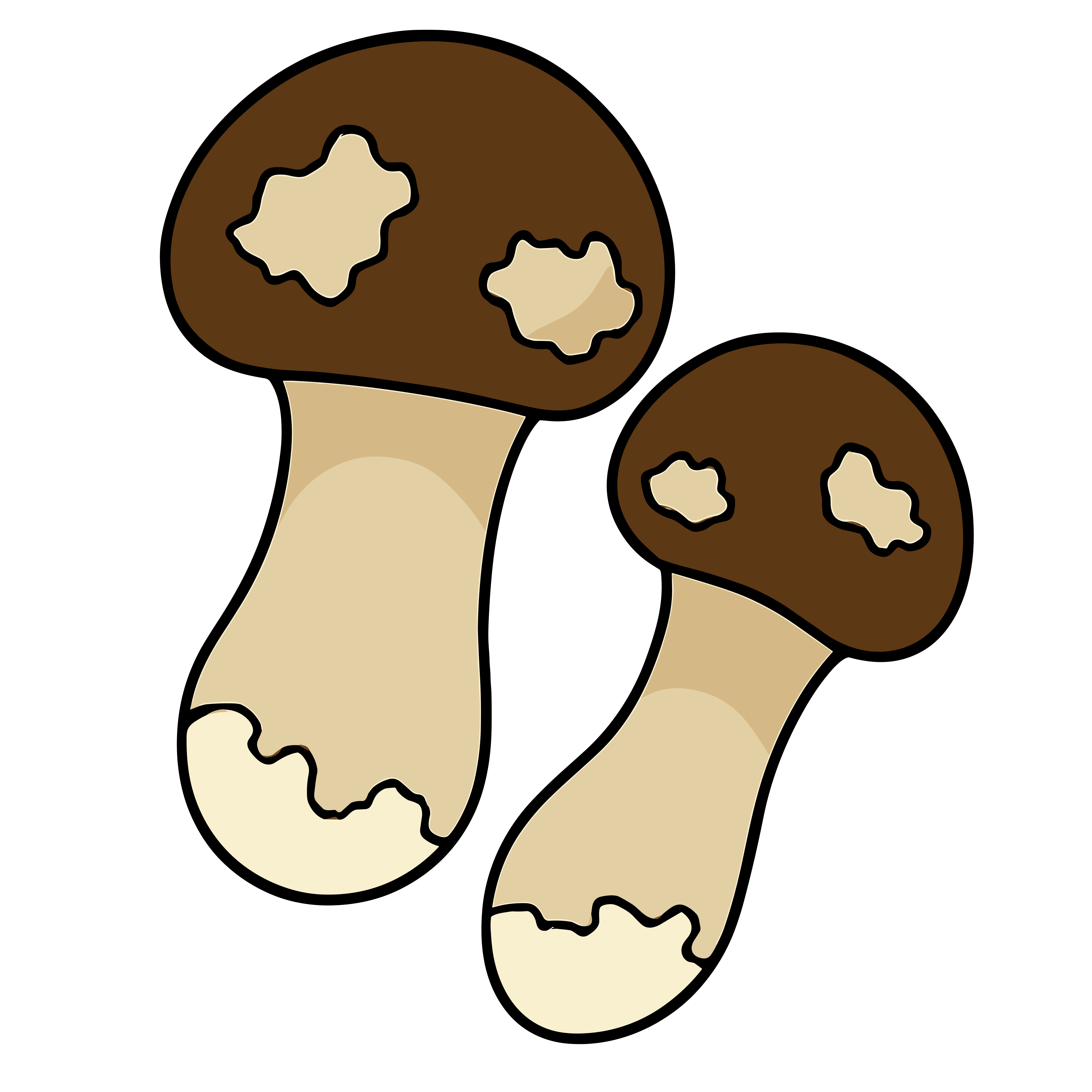 かわいいマツタケのイラスト素材。簡単・無料でダウンロードできる秋の味覚アイコン。
