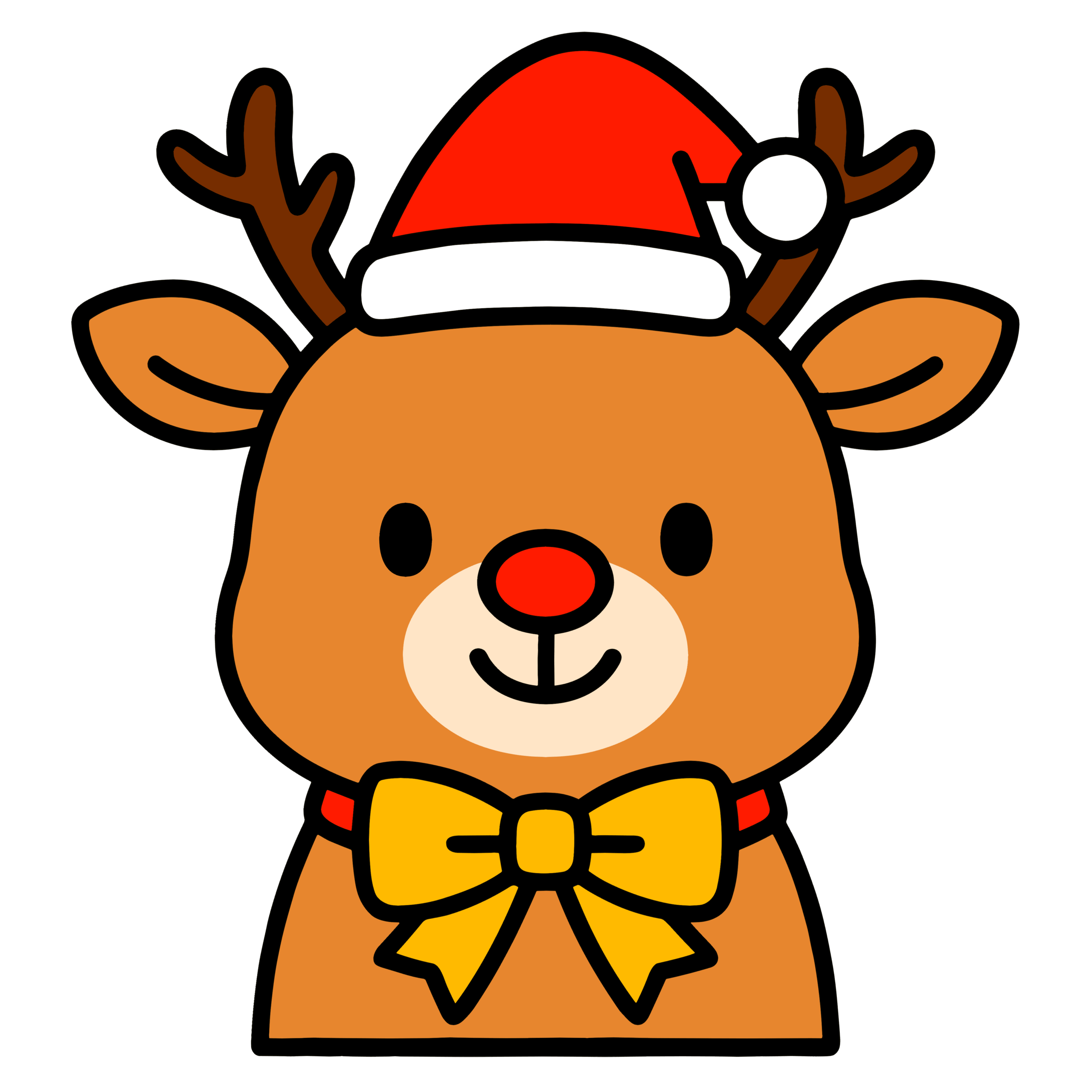 reindeer_illust_kawaii_transpa