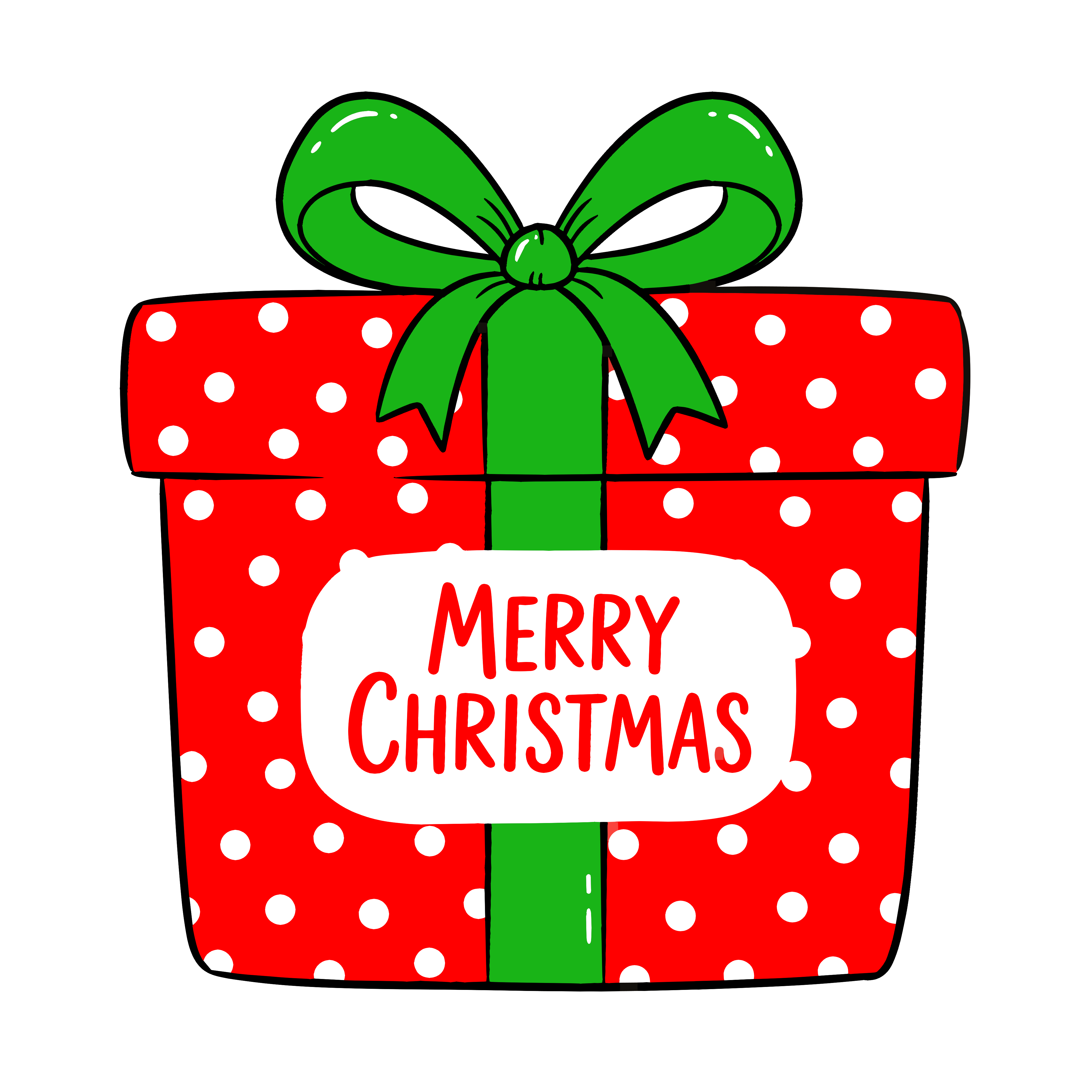 かわいいクリスマスプレゼントのイラスト。簡単で無料のフリー素材。アイコンやダウンロード用途におすすめです。