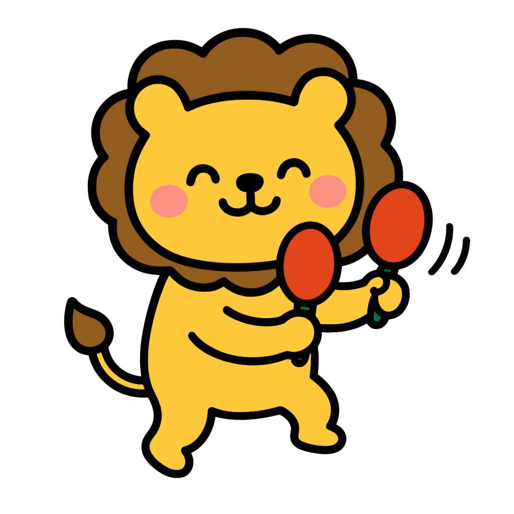かわいいライオンのイラスト素材。簡単・無料でダウンロードできるアイコンタイプのフリー素材です。