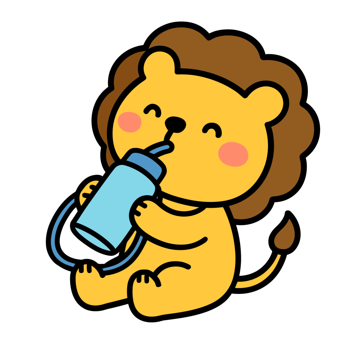 lion_waterbottle_illust_kawaii