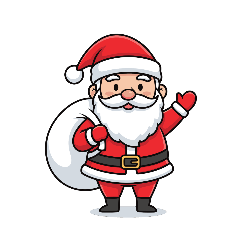 かわいいサンタクロースのイラスト素材。簡単・無料でダウンロードできるアイコンタイプのフリー素材です。