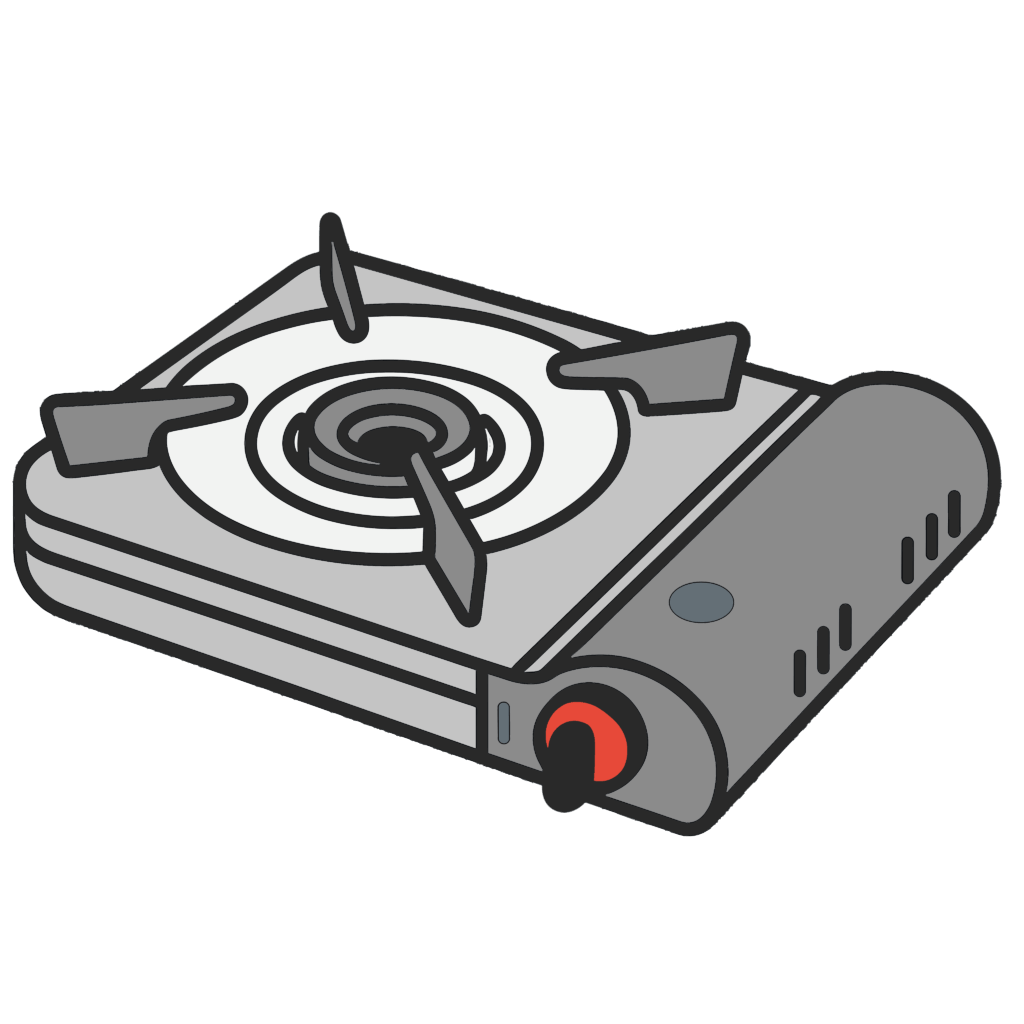 かわいいカセットコンロのイラスト素材。簡単・無料でダウンロードできるアイコンタイプのフリー素材です。