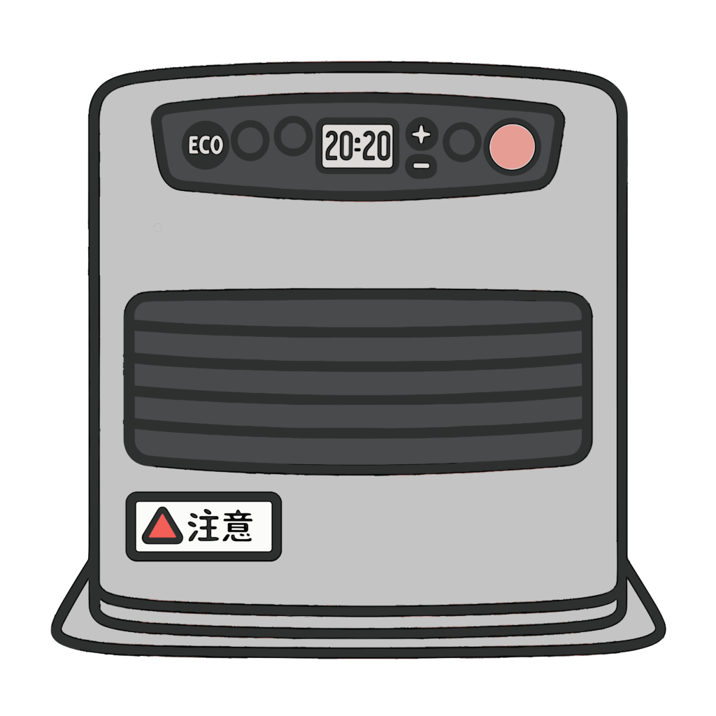 かわいいファンヒーターのイラスト素材。簡単・無料でダウンロードできるアイコンタイプのフリー素材です。