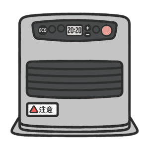 かわいいファンヒーターのイラスト素材。簡単・無料でダウンロードできるアイコンタイプのフリー素材です。