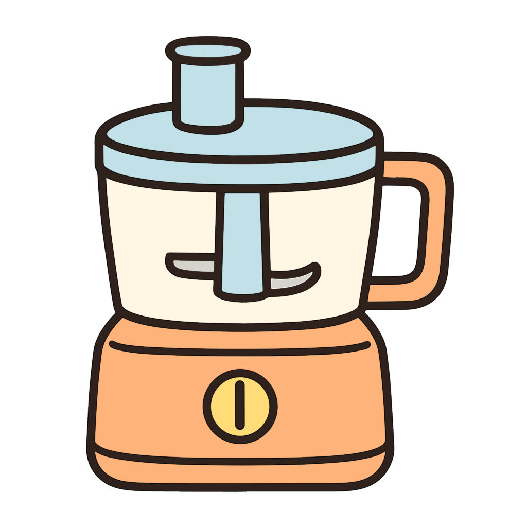 かわいいフードプロセッサーのイラスト素材。簡単・無料でダウンロードできるアイコンタイプのフリー素材です。