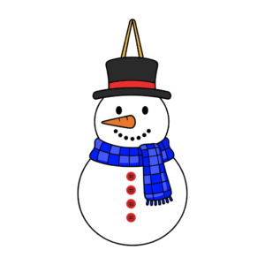 かわいつるし飾り雪だるまのイラスト素材。簡単・無料でダウンロードできるアイコンタイプのフリー素材です。