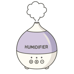 かわいい加湿器のイラスト。簡単で無料の背景透過素材。ダウンロードしてアイコンにも使えます。