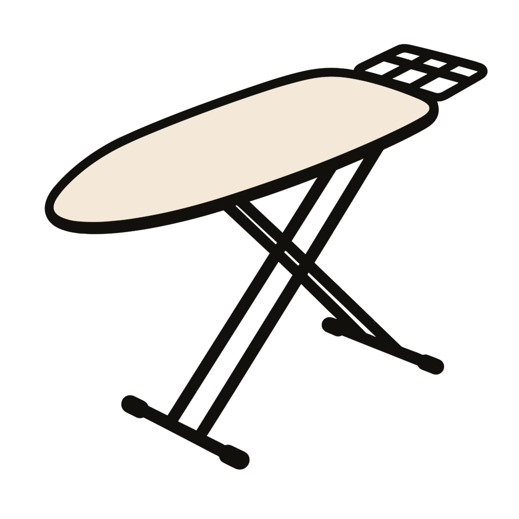 かわいいアイロン台のイラスト素材。簡単・無料でダウンロードできるアイコンタイプのフリー素材です。