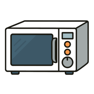 かわいい電子レンジのイラスト素材。簡単・無料でダウンロードできるアイコンタイプのフリー素材です。