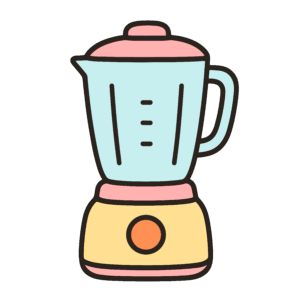 かわいいミキサーのイラスト素材。簡単・無料でダウンロードできるアイコンタイプのフリー素材です。