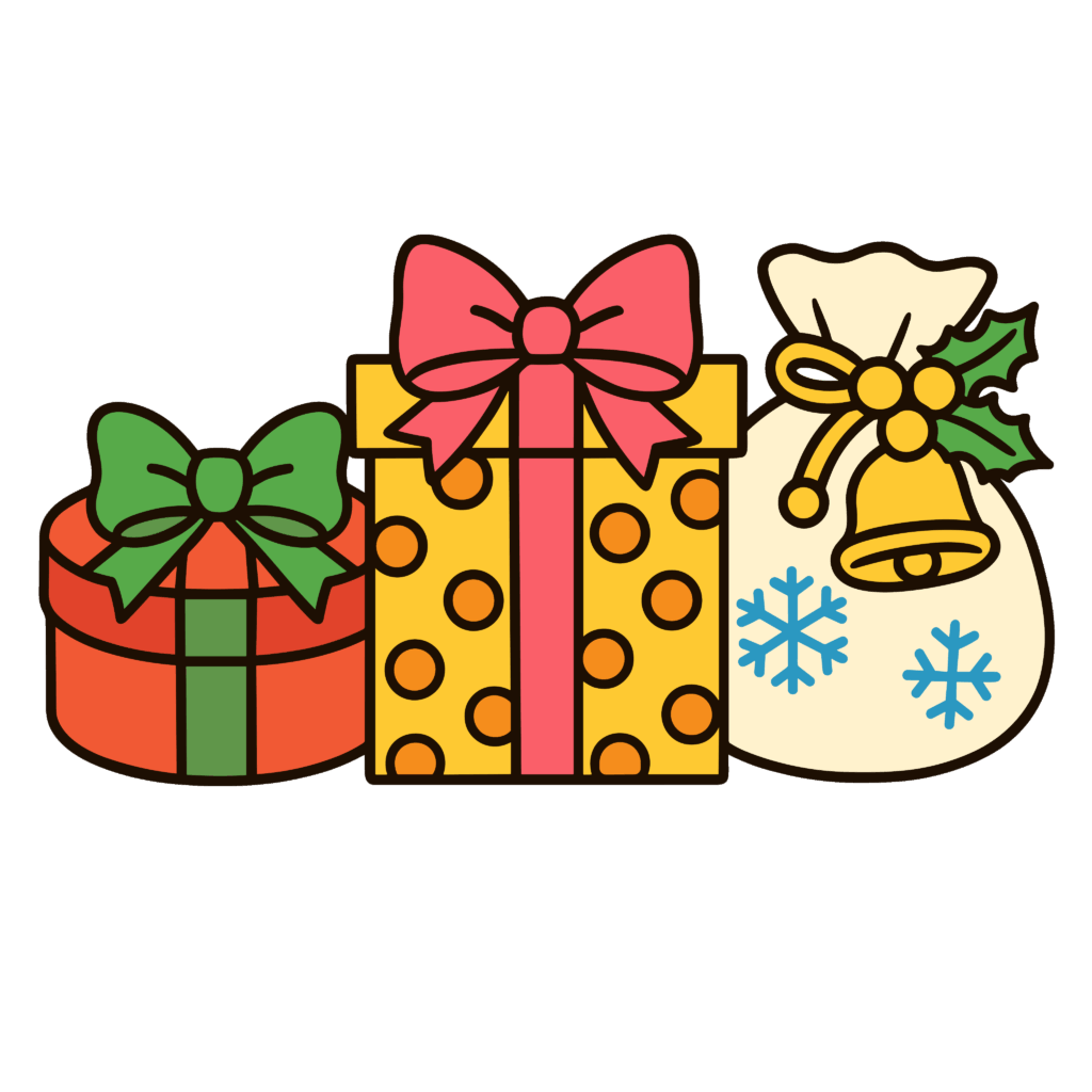 かわいいプレゼントのイラスト素材。簡単・無料でダウンロードできるアイコンタイプのフリー素材です。