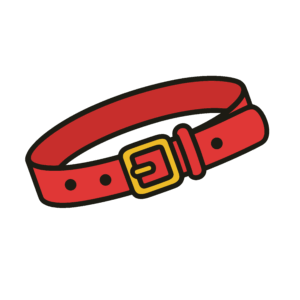 かわいい首輪のイラスト素材。簡単・無料でダウンロードできるアイコンタイプのフリー素材です。