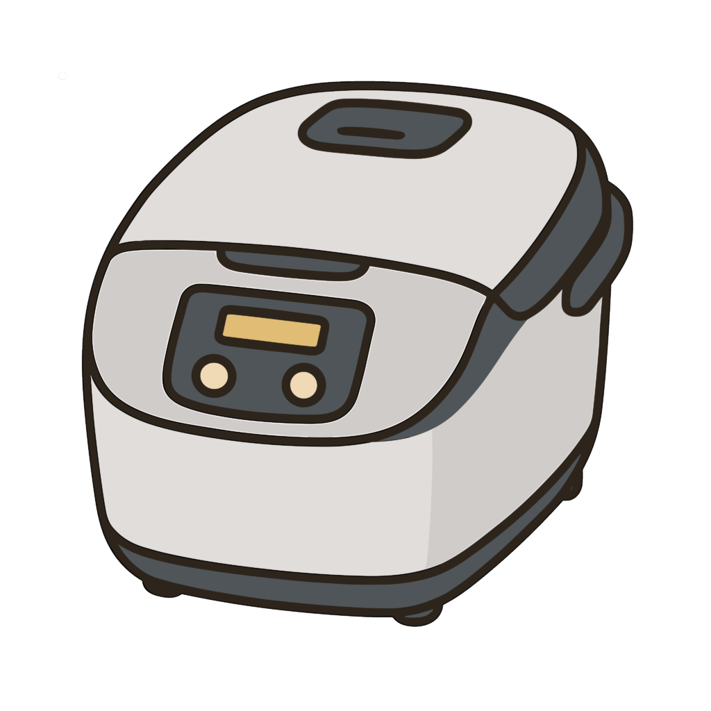 かわいい炊飯器のイラスト素材。簡単・無料でダウンロードできるアイコンタイプのフリー素材です。