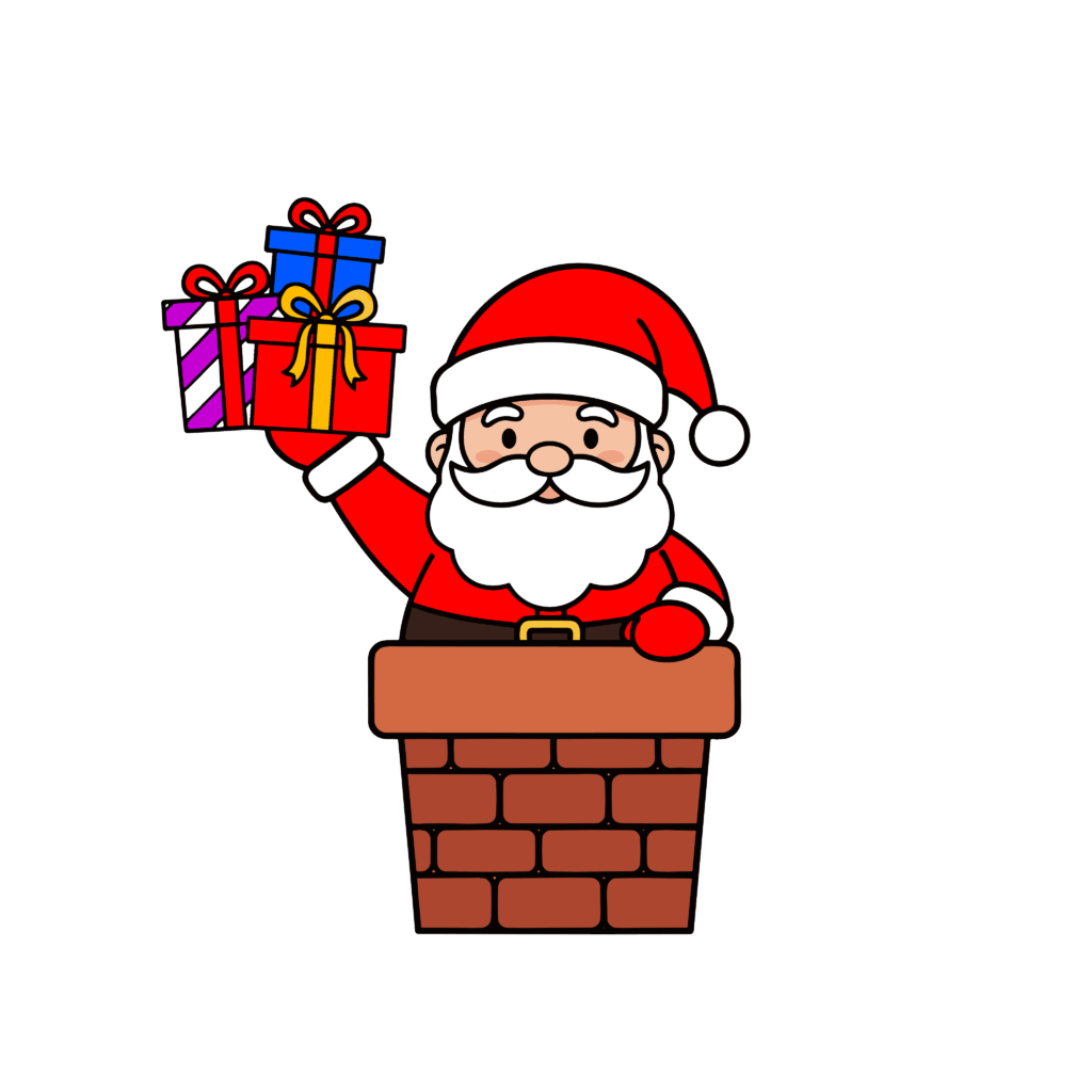 かわいいサンタクロースのイラスト素材。簡単・無料でダウンロードできるアイコンタイプのフリー素材です。