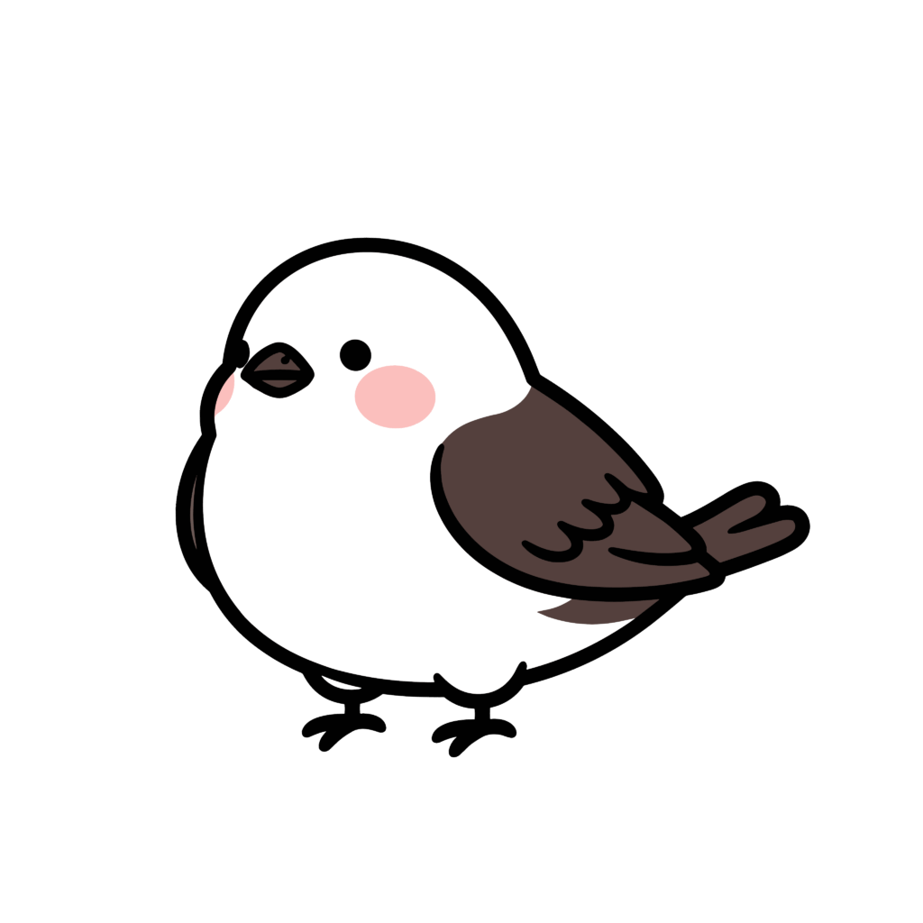 かわいい小鳥のイラスト素材。簡単・無料でダウンロードできるアイコンタイプのフリー素材です。