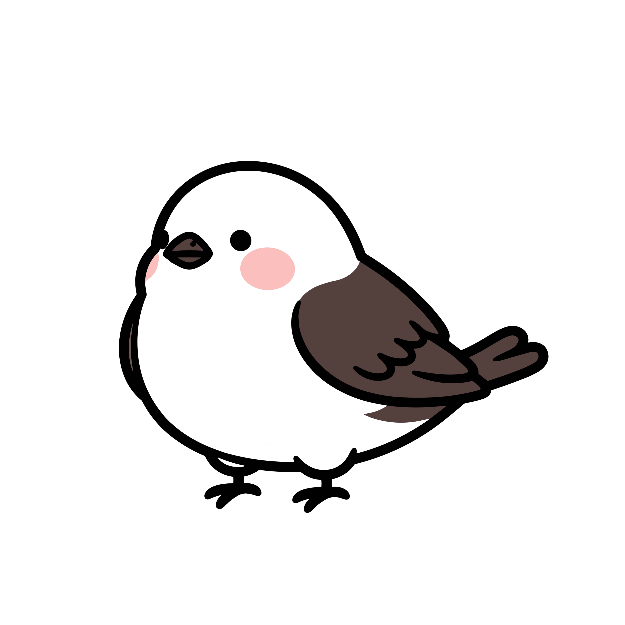 かわいい小鳥のイラスト素材。簡単・無料でダウンロードできるアイコンタイプのフリー素材です。