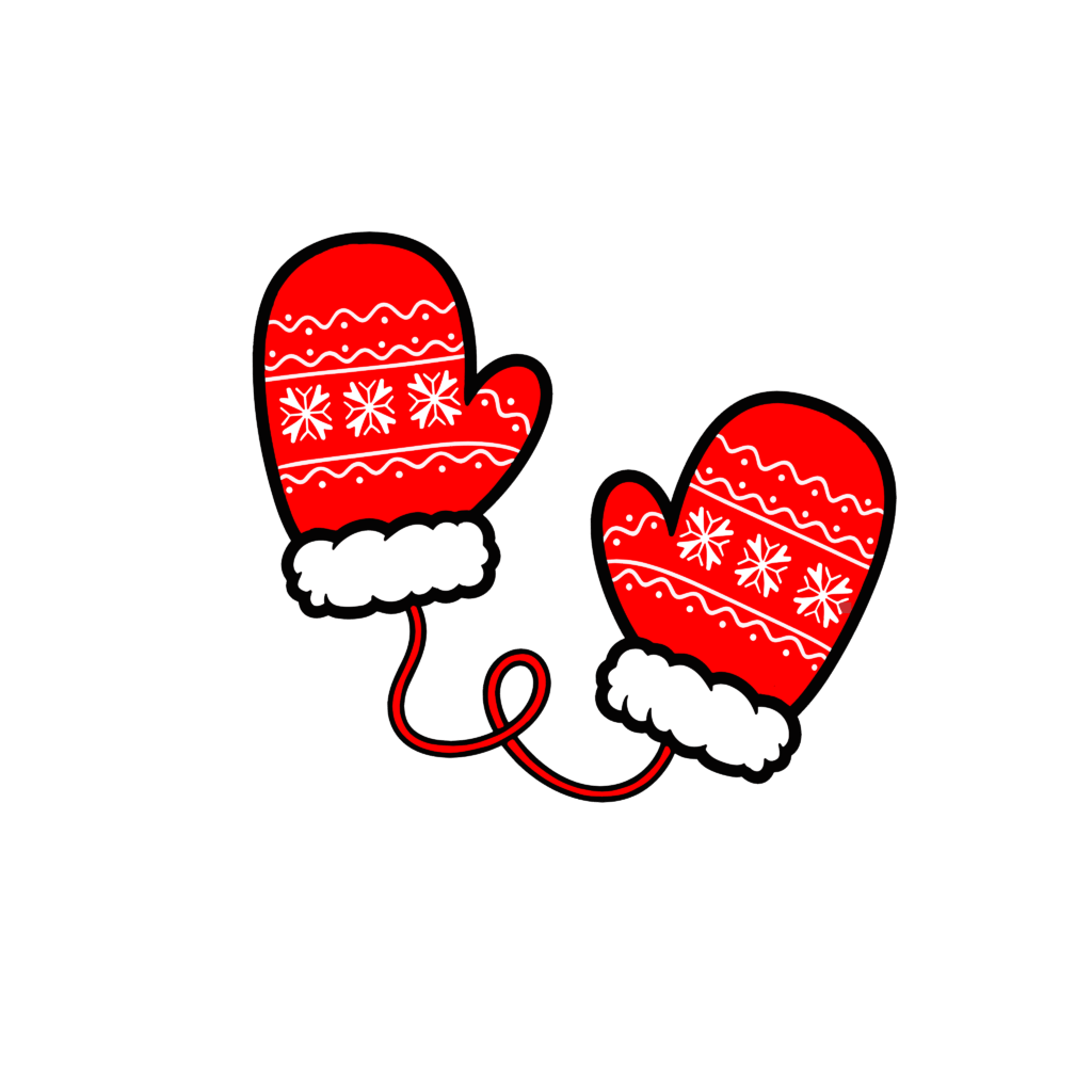 かわいい冬の手袋のイラスト素材。簡単・無料でダウンロードできるアイコンタイプのフリー素材です。