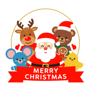 かわいいクリスマスキャラクターのイラスト素材。簡単・無料でダウンロードできるアイコンタイプのフリー素材です。