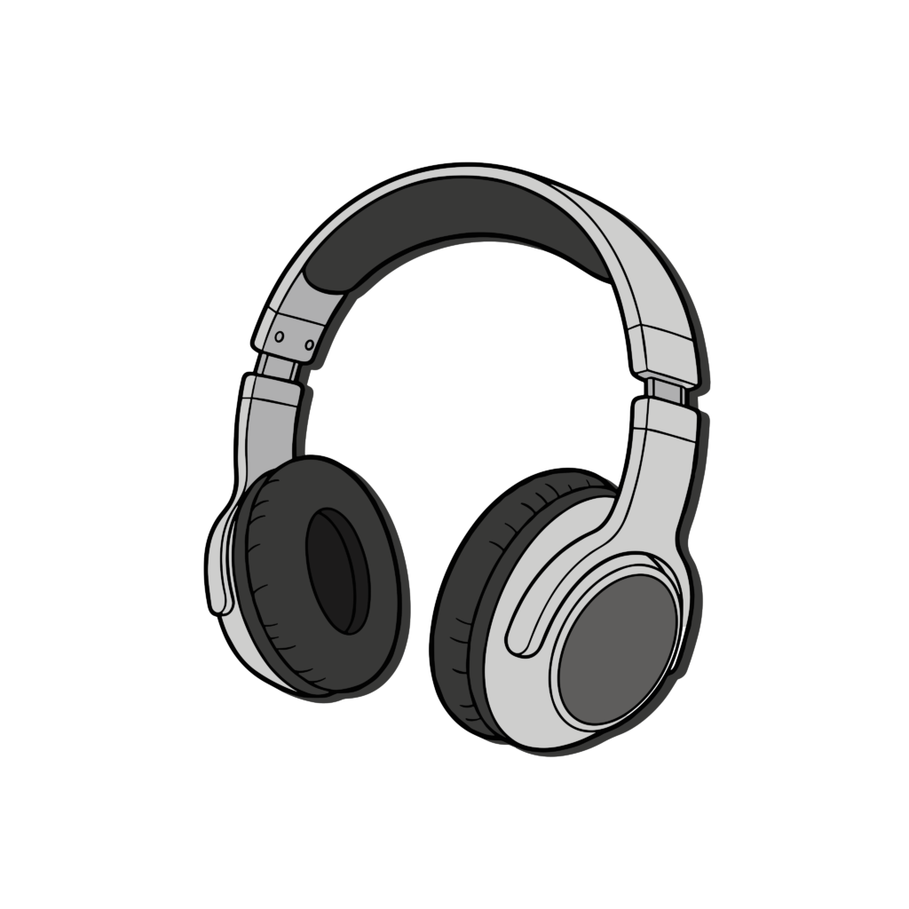 ヘッドホンのイラスト素材。簡単・無料でダウンロードできるアイコンタイプのフリー素材です。