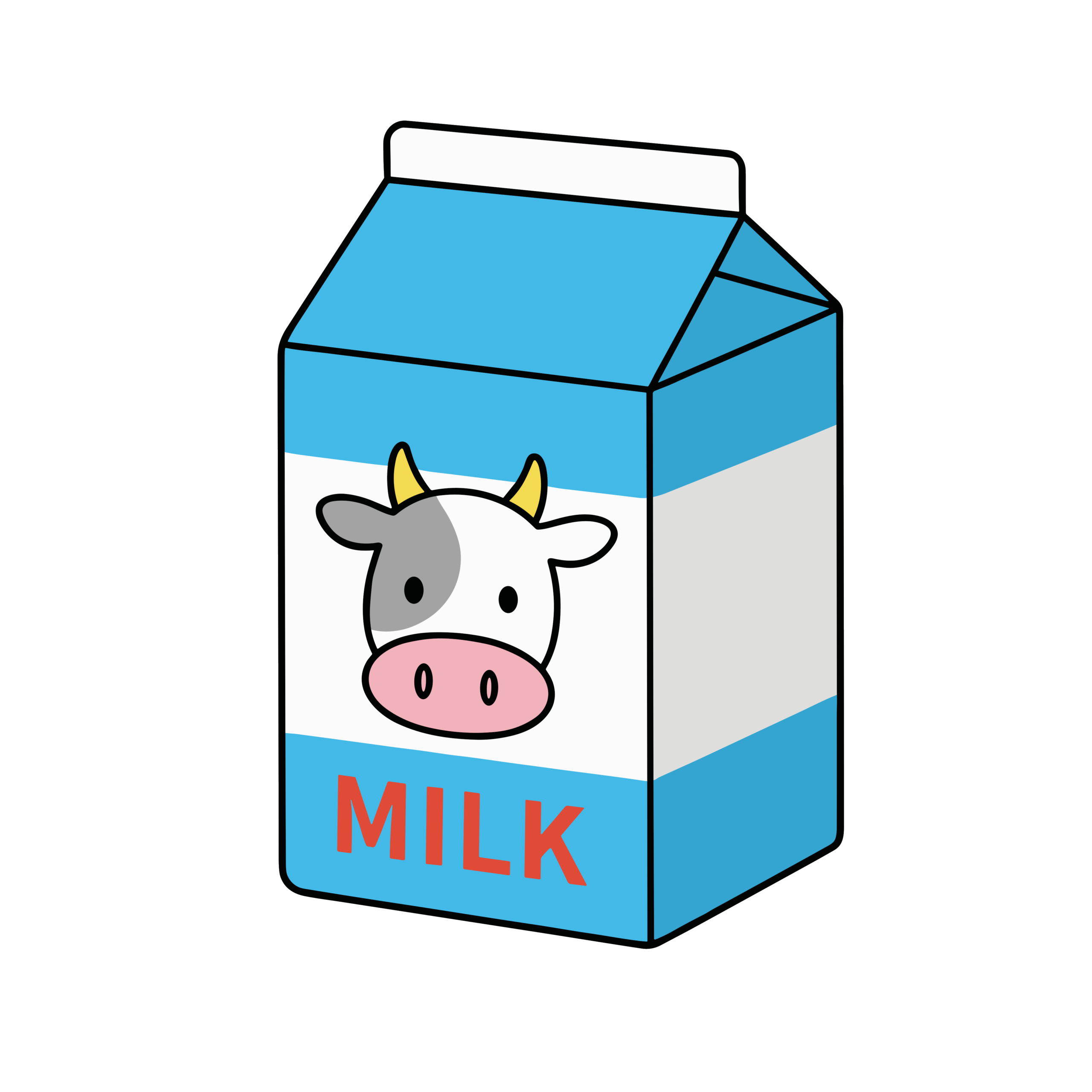 かわいい牛乳パックのイラスト素材。簡単・無料でダウンロードできるアイコンタイプのフリー素材です。