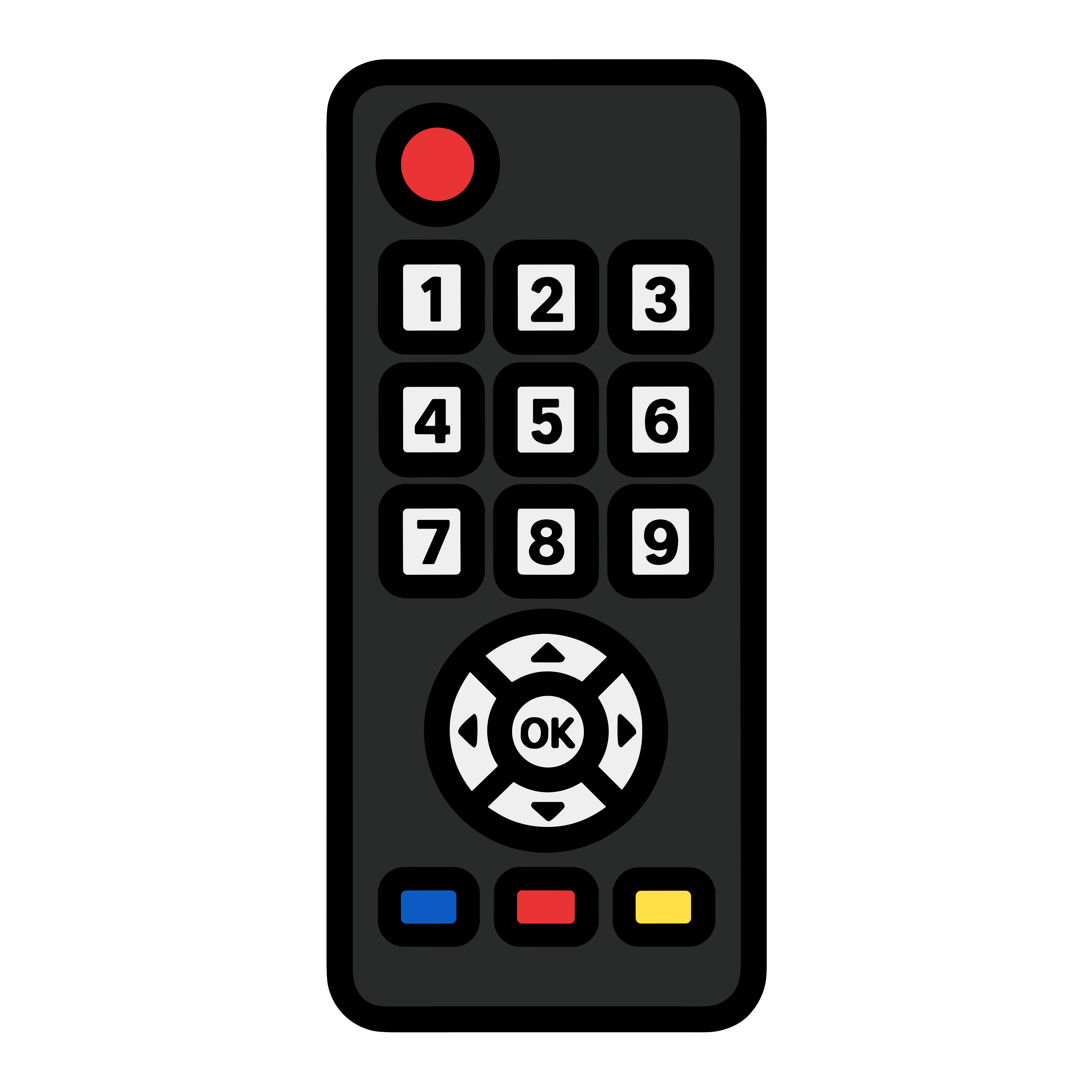 かわいいリモコンのイラスト素材。簡単・無料でダウンロードできるアイコンタイプのフリー素材です。