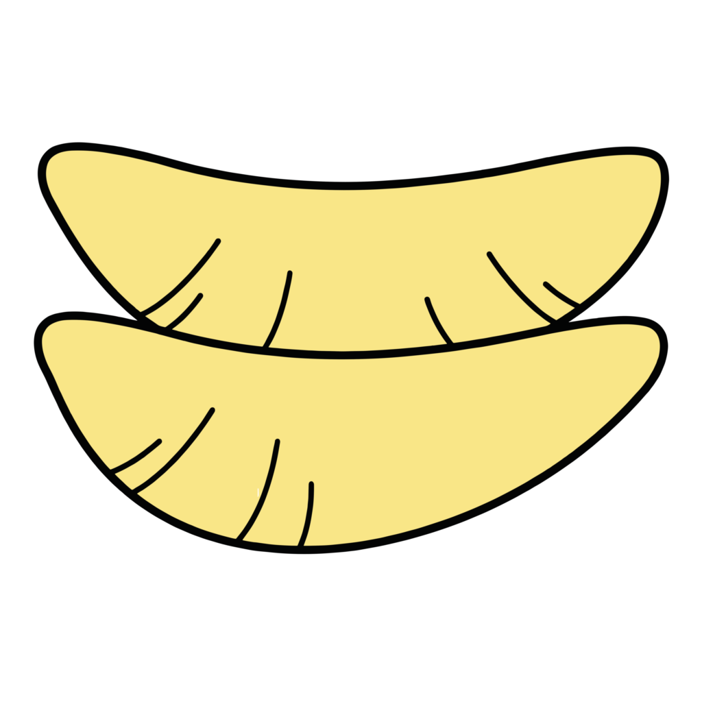 黄色い数の子を並べたかわいいイラスト。おせち料理やお正月に使いやすい縁起の良いフリー素材です。