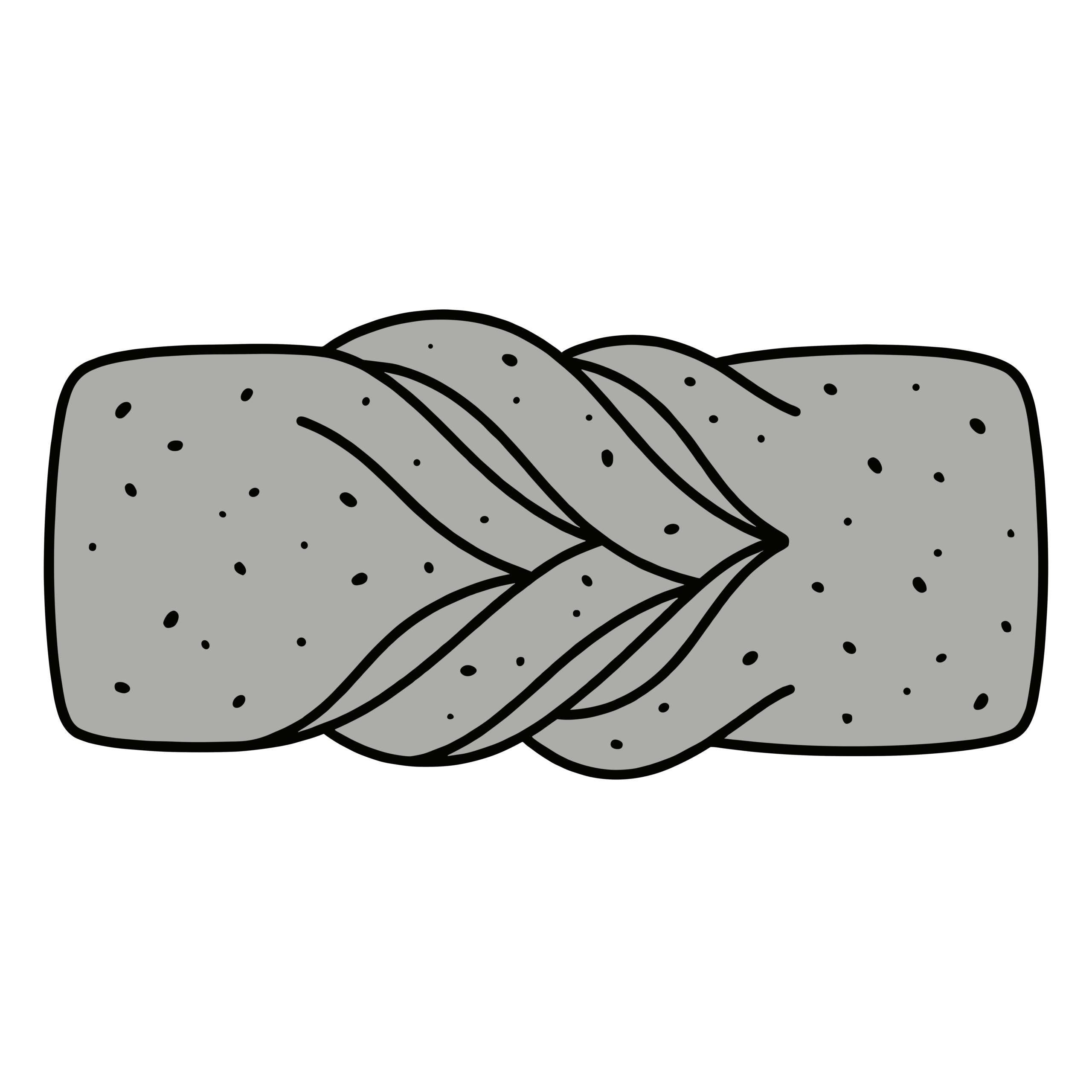 おせち料理に使われる結びこんにゃくのイラスト。正月の和食に使いやすい背景透過PNG素材